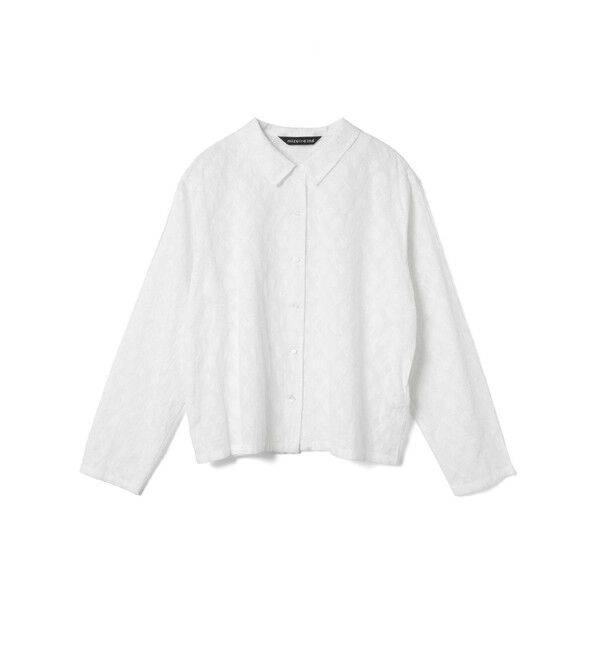 mizuiro ind「mizuiro ind ジャカードロングスリーブシャツ」|シャツ・ブラウス|