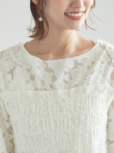 Te chichi「【宮本茉由着用】カットジャガードチュニックブラウス」|シャツ・ブラウス|