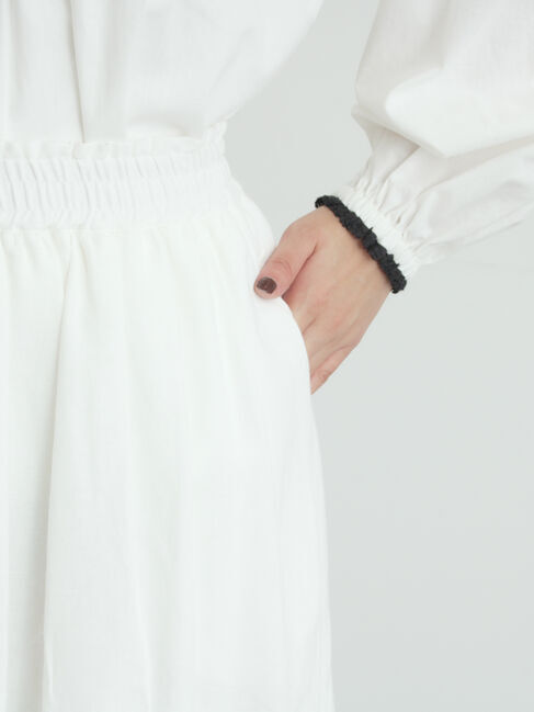 Samansa Mos2「裾モチーフ刺繍ギャザースカート」|スカート|