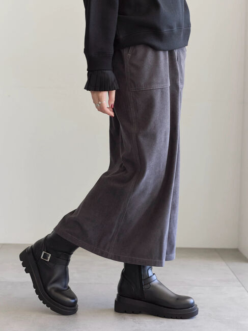 Samansa Mos2 blue「コーデュロイスカート」|スカート|