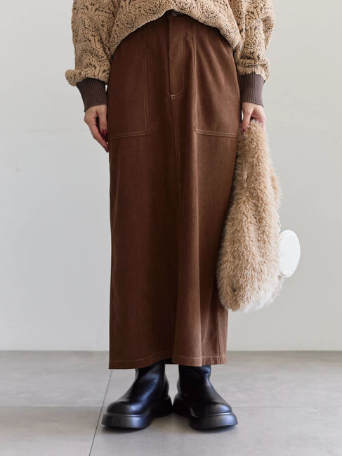 Samansa Mos2 blue「コーデュロイスカート」|スカート|