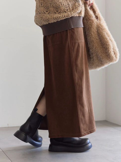 Samansa Mos2 blue「コーデュロイスカート」|スカート|