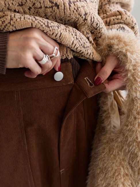 Samansa Mos2 blue「コーデュロイスカート」|スカート|