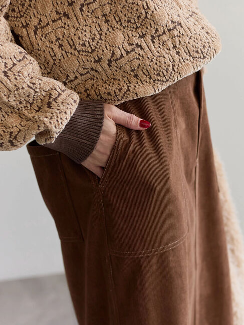 Samansa Mos2 blue「コーデュロイスカート」|スカート|