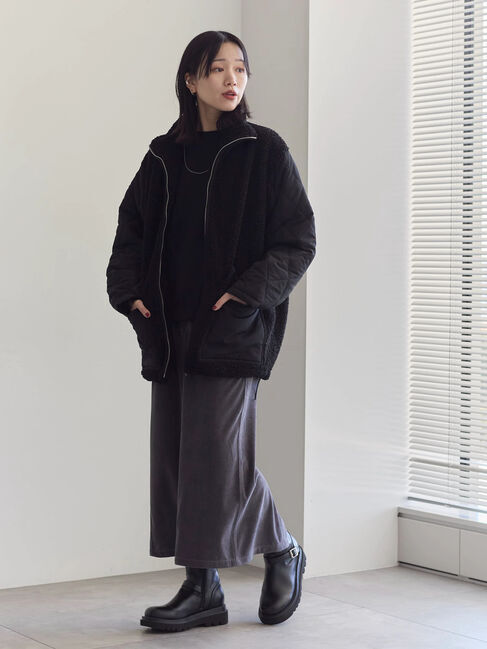 Samansa Mos2 blue「コーデュロイスカート」|スカート|