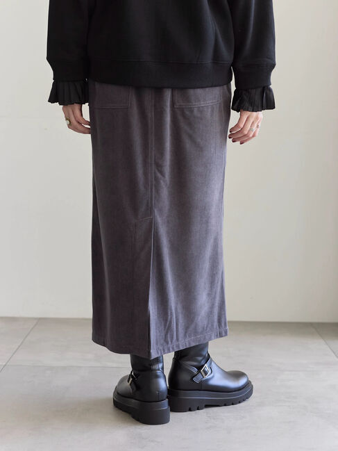 Samansa Mos2 blue「コーデュロイスカート」|スカート|