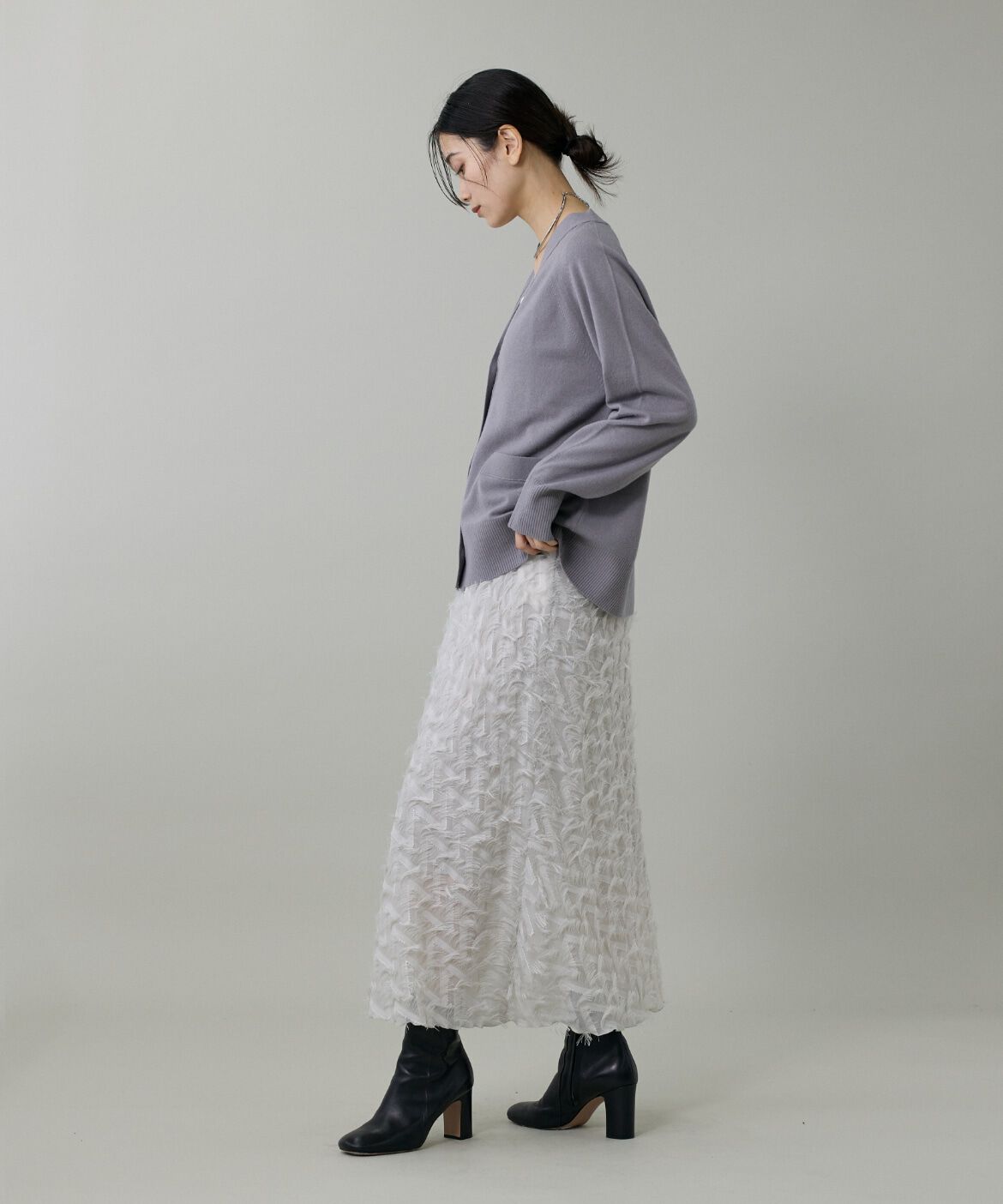 INED「ジャガードスカート」|フレア|