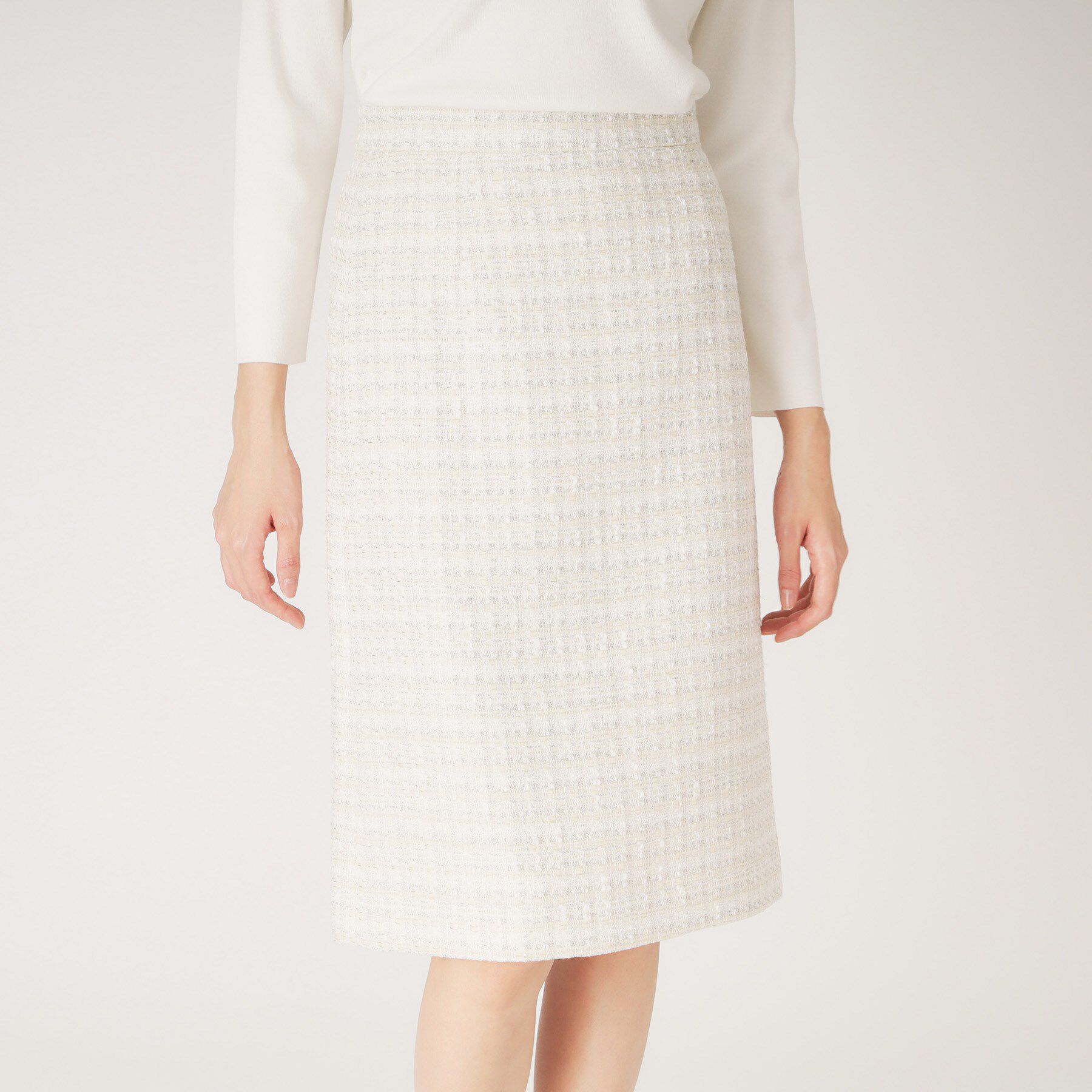 COUP DE CHANCE「【日本製】ファンシーツィードのセミAラインスカート」|スカート|