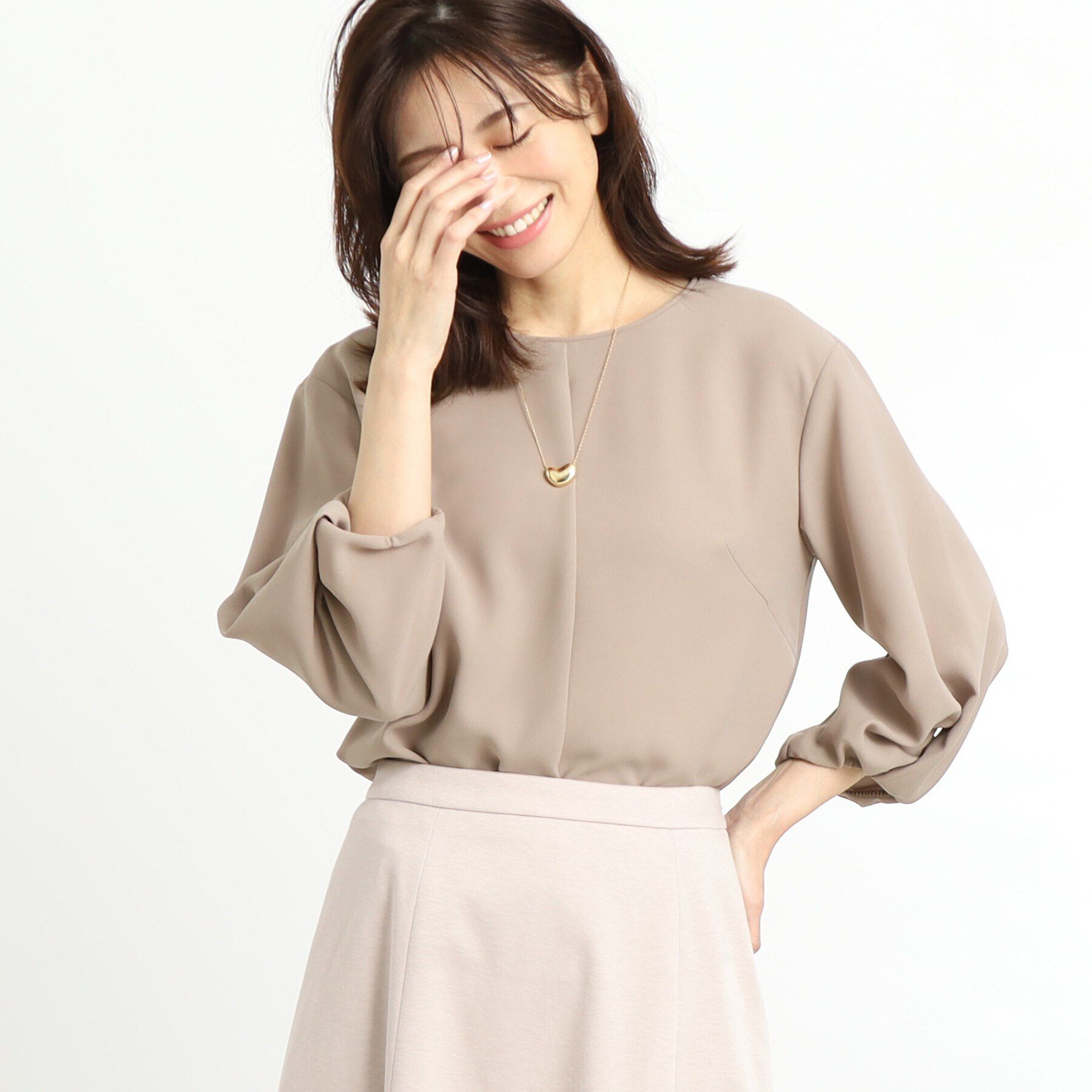 Reflect「【セットアップ可能】バックサテンブラウス」|シャツ・ブラウス|