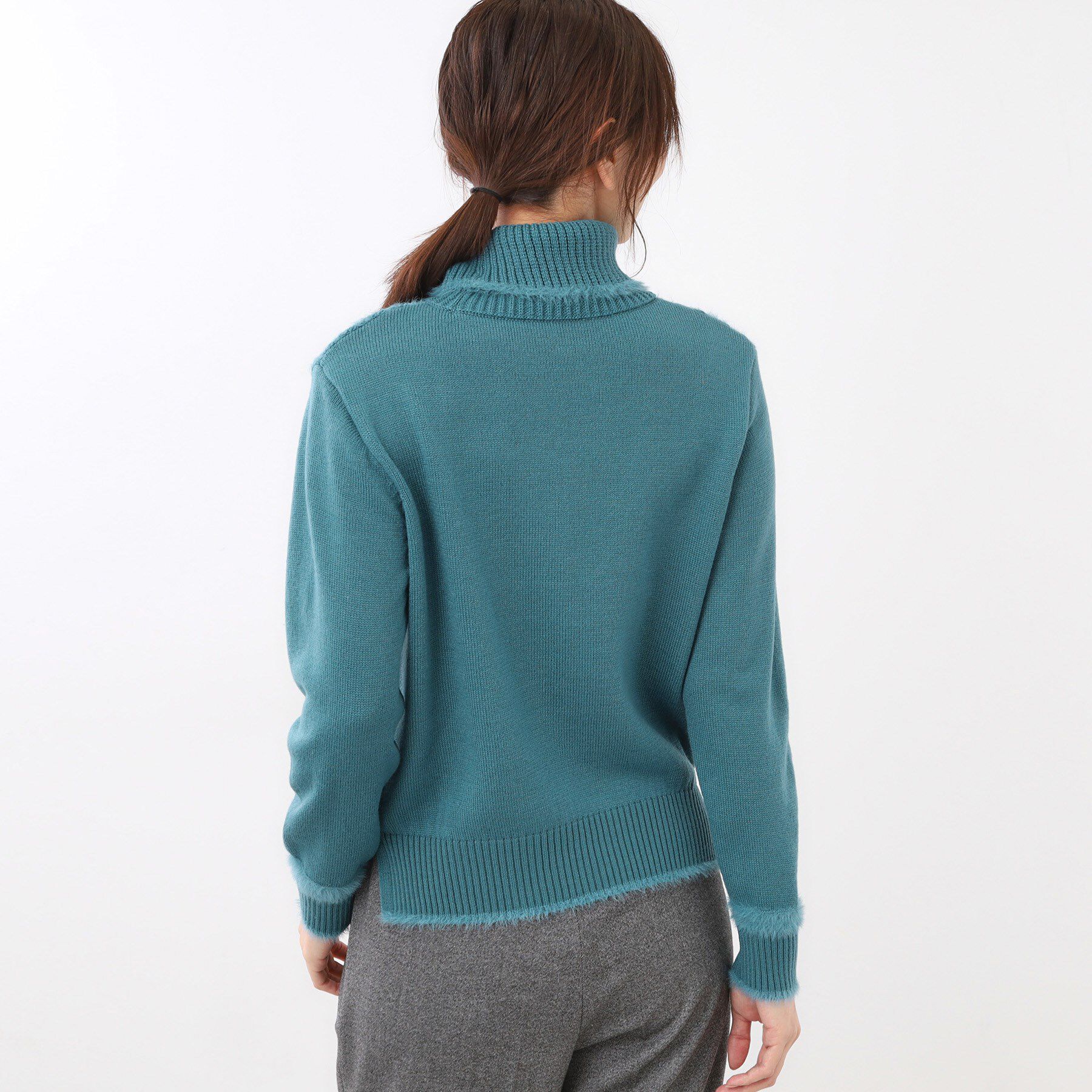 Reflect「【ほんのりラメ感◎】ふわふわフェザーヤーンハイネックニット」|ニット・セーター|