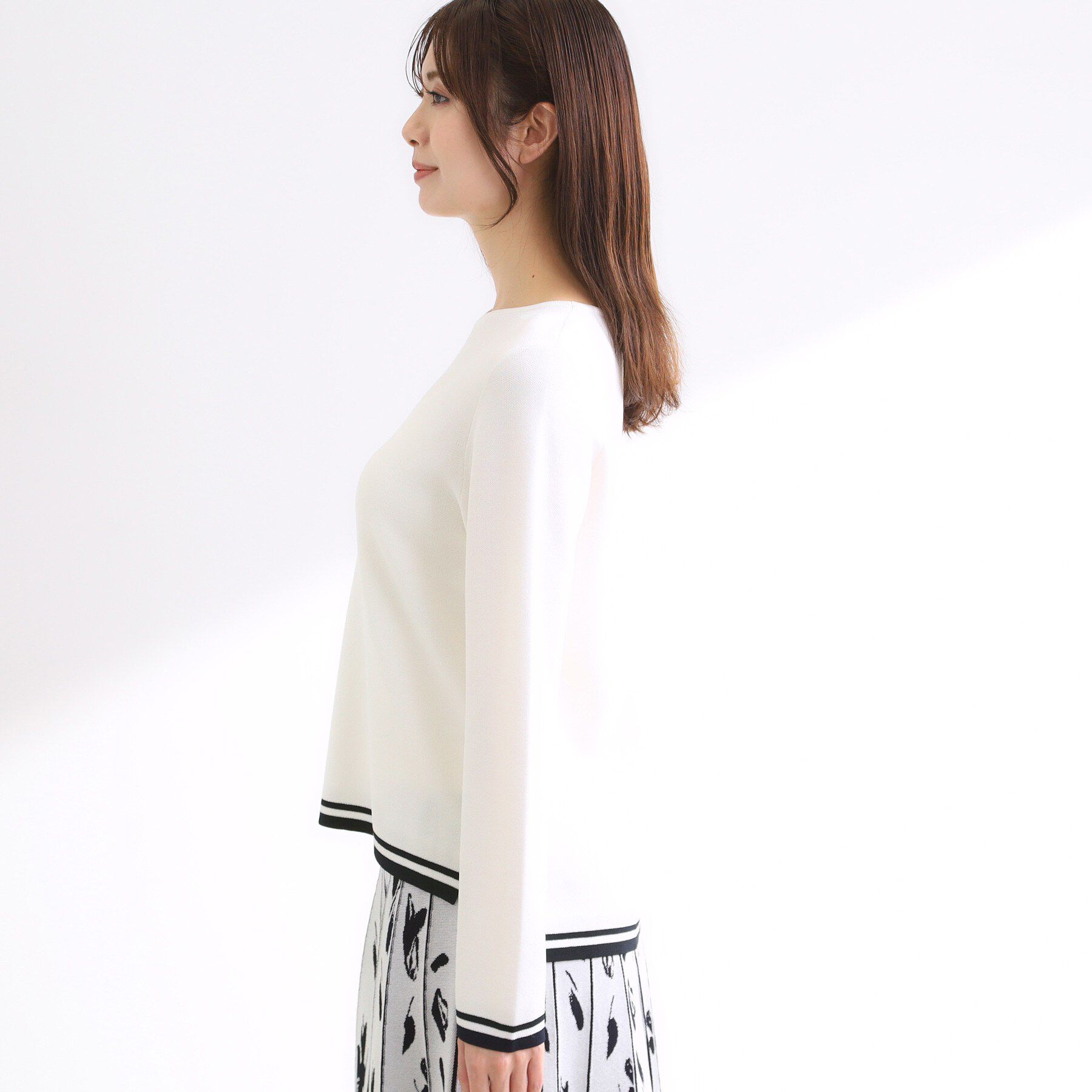 Reflect「【セットアップ可】ダブルジャカードニットプルオーバー」|ニット・セーター|