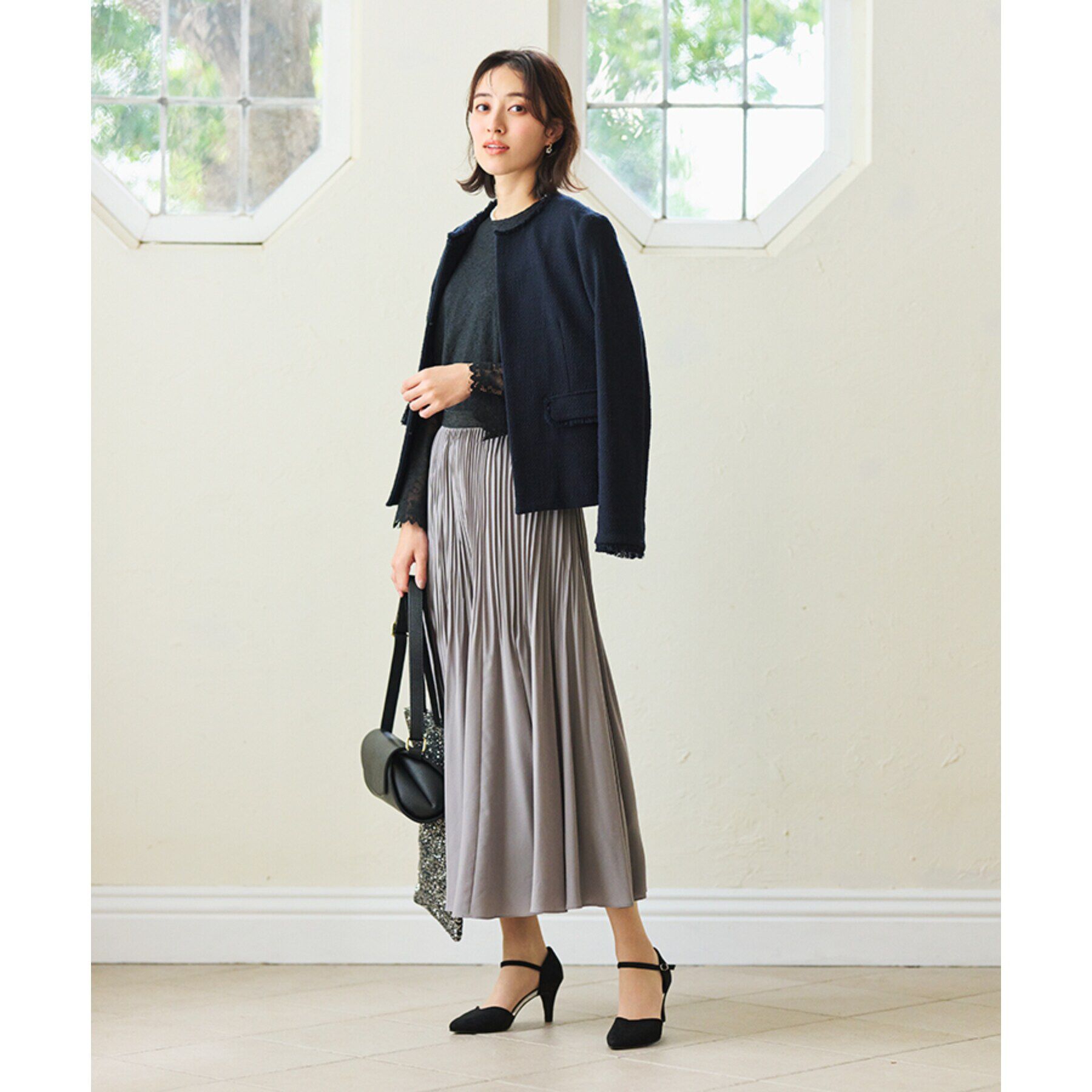 DRESSTERIOR「【セレモニー】オケージョンツイードジャケット」|ノーカラージャケット|