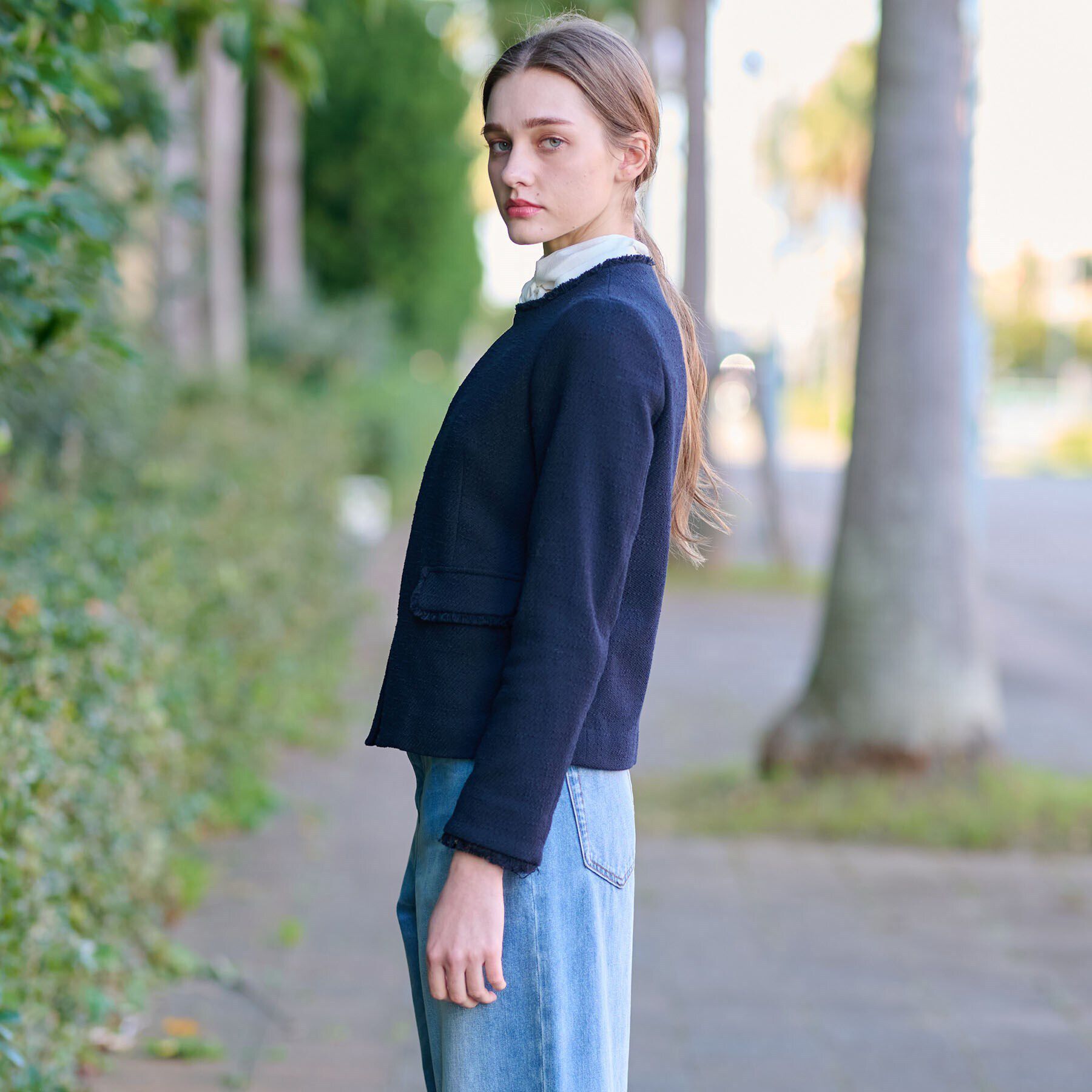 DRESSTERIOR「【セレモニー】オケージョンツイードジャケット」|ノーカラージャケット|