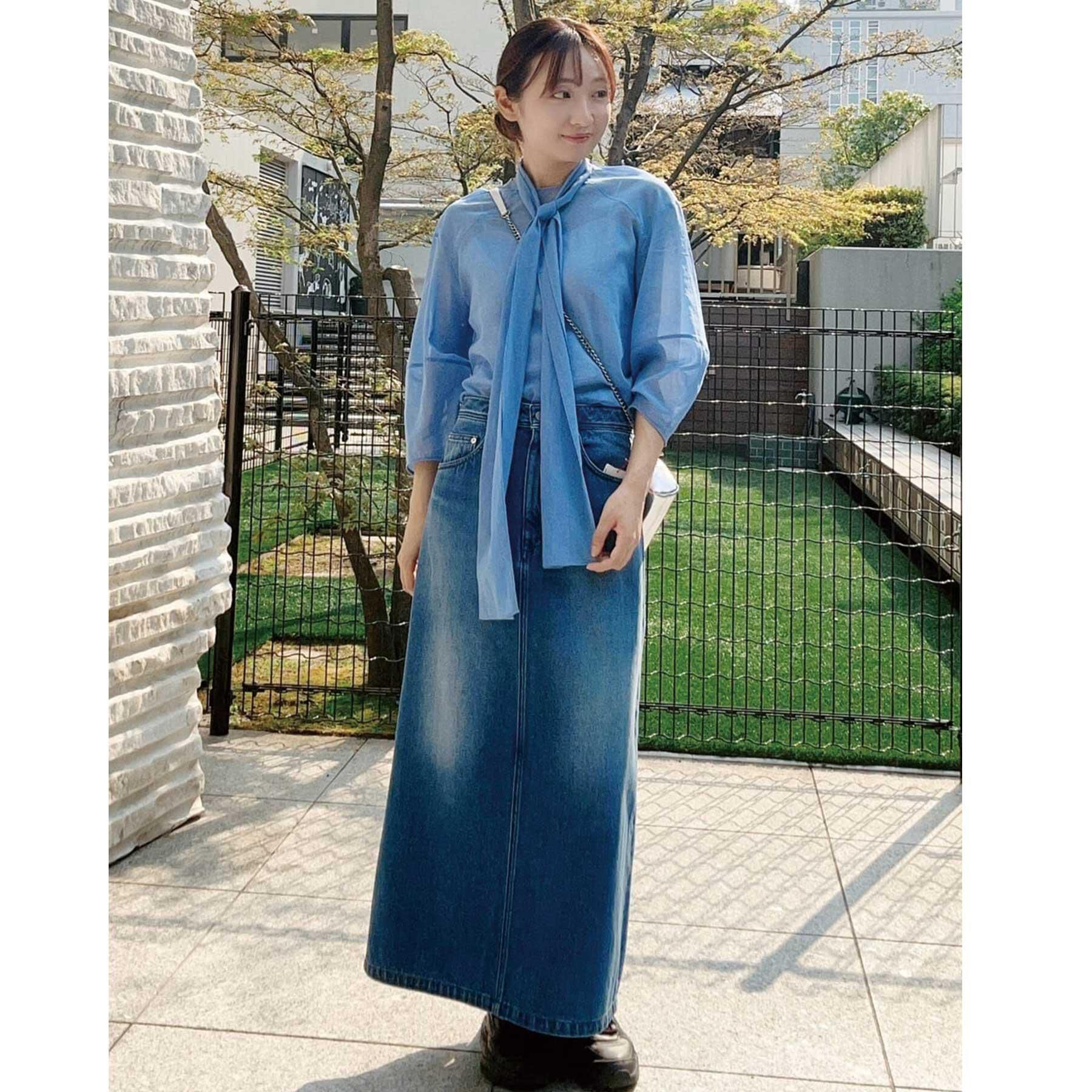 DRESSTERIOR「【2WAY/清涼感】袖ボリュームシア―ボウタイブラウス」|シャツ・ブラウス|