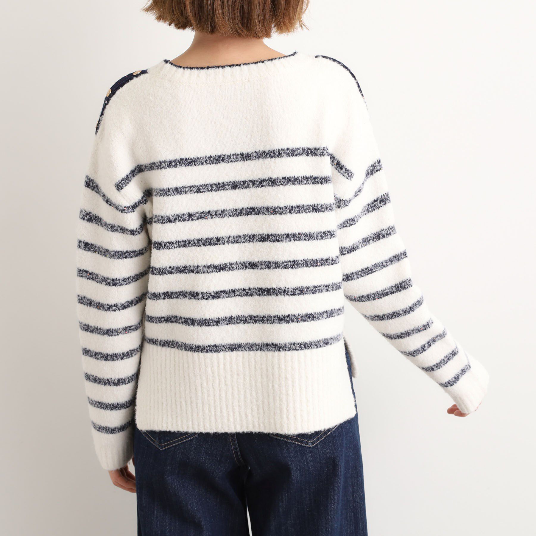 grove「ボーダーブークレーニット」|ニット・セーター|