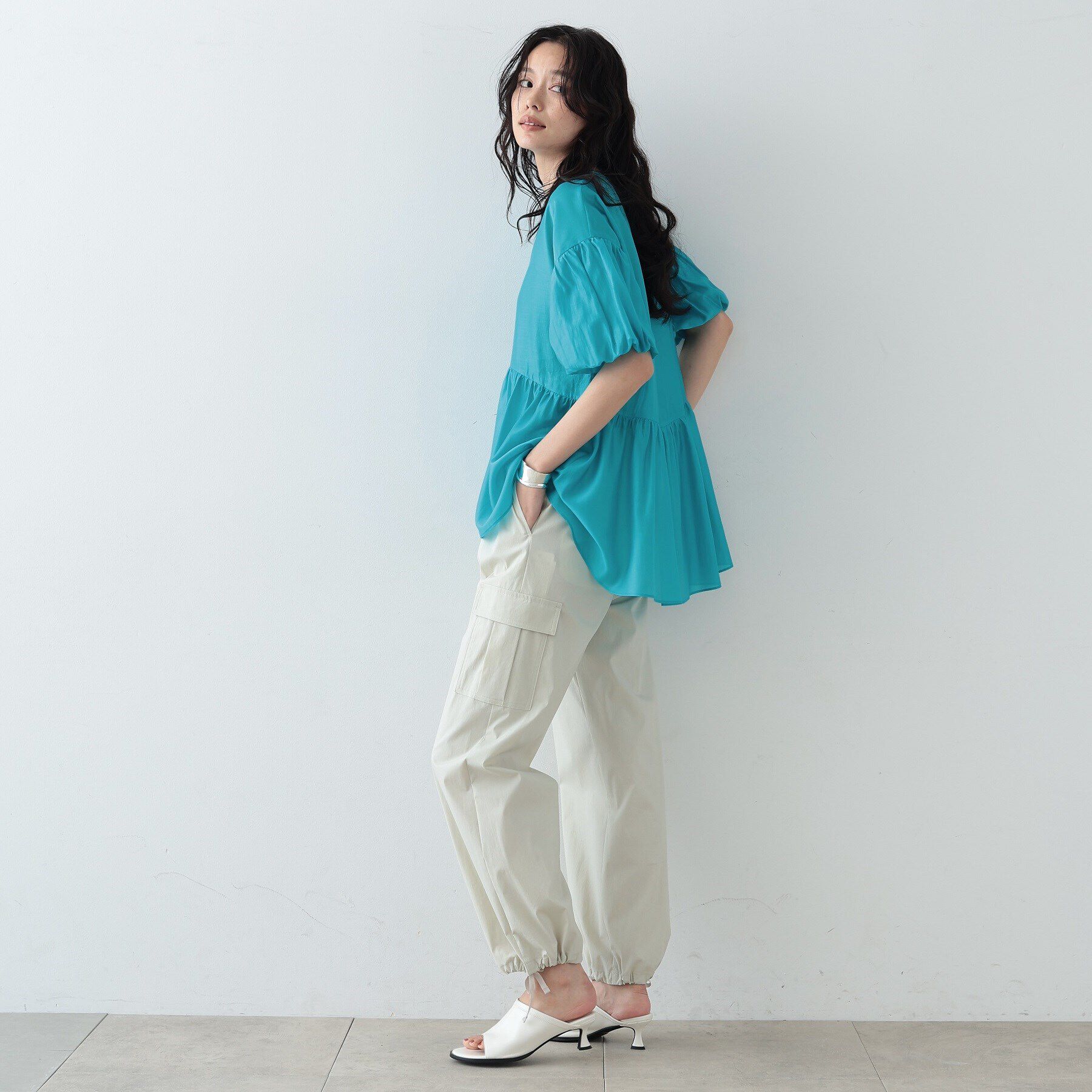 GALLEST「シアーペプラムブラウス」|シャツ・ブラウス|