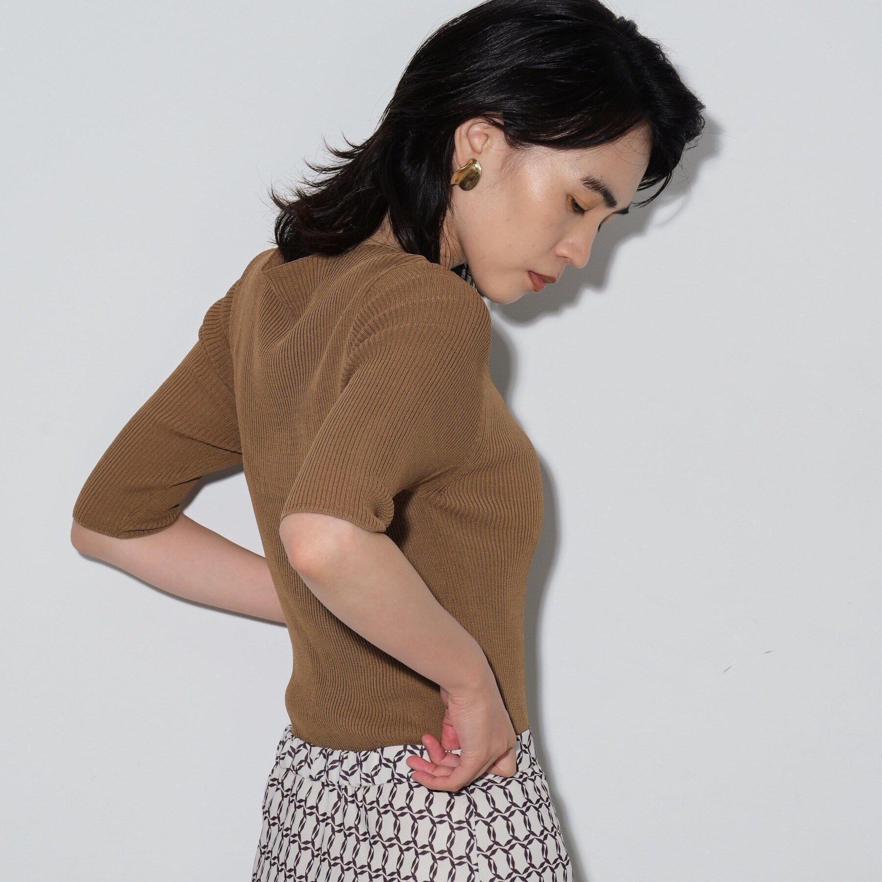 GALLEST「ネックフォルムリブニット」|ニット・セーター|