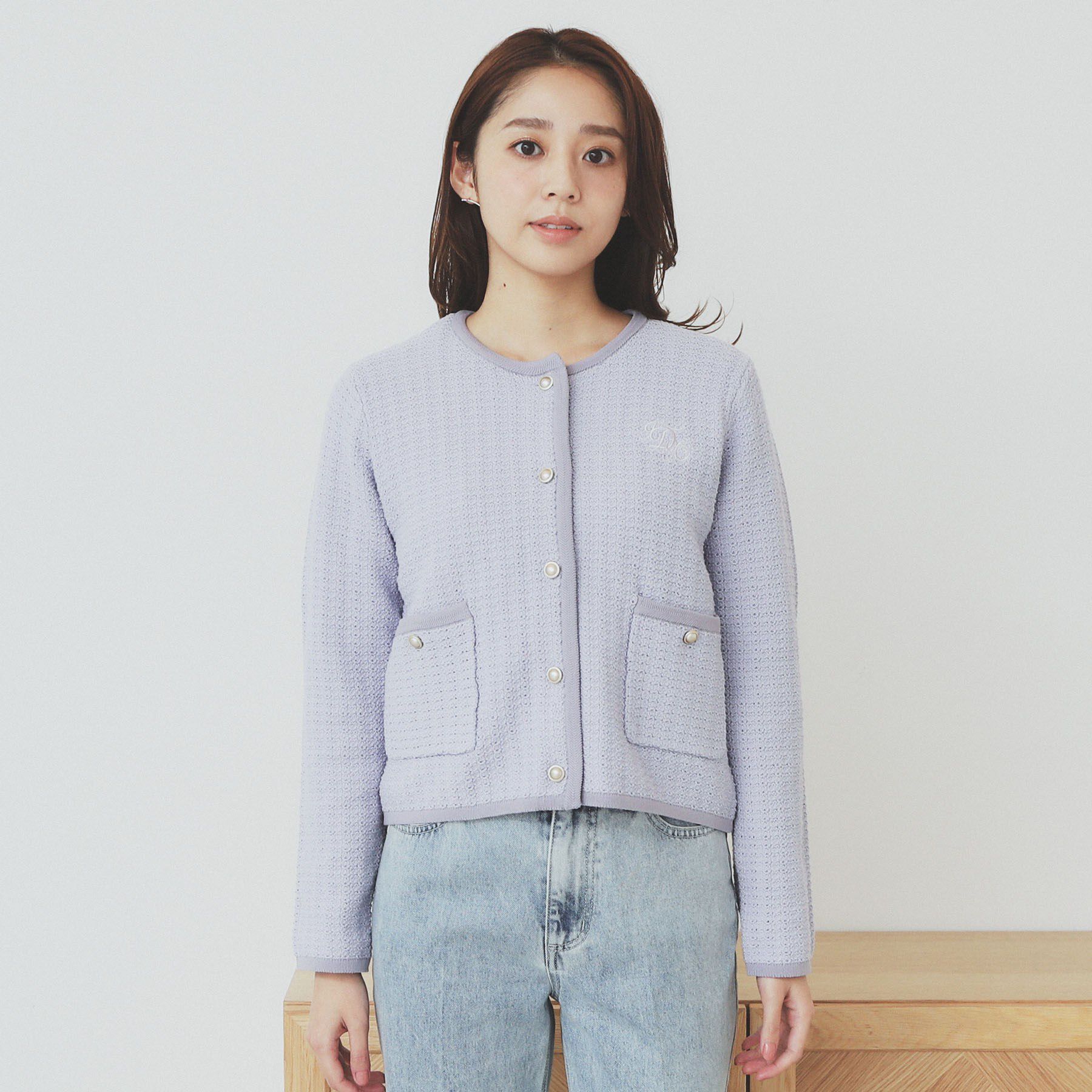 index「コットンカノコカーディガン【洗濯機洗い可】」|カーディガン|
