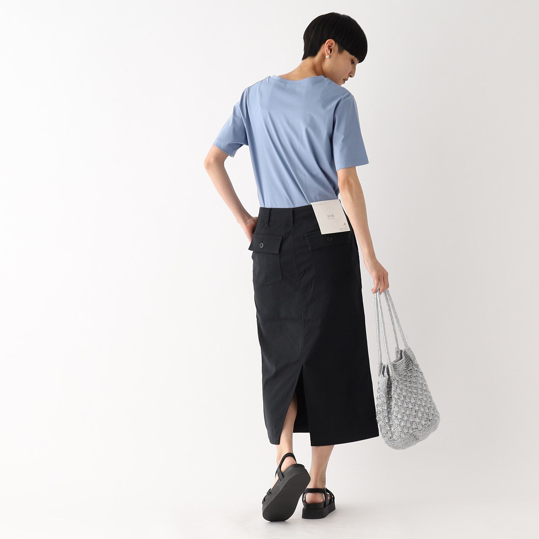 OPAQUE.CLIP「オーガニックコットン混 ベイカースカート【洗濯機洗い可/ストレッチ】」|スカート|