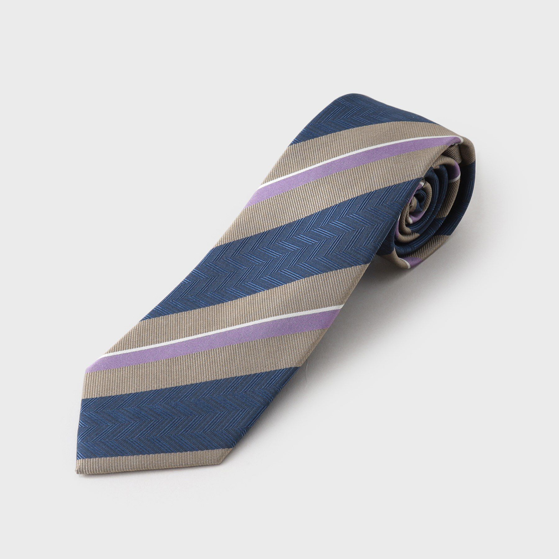 THE SHOP TK「ストラップ柄ネクタイ ヘリンボン／レジメンタル」|ネクタイ・蝶ネクタイ|ベージュ(352)