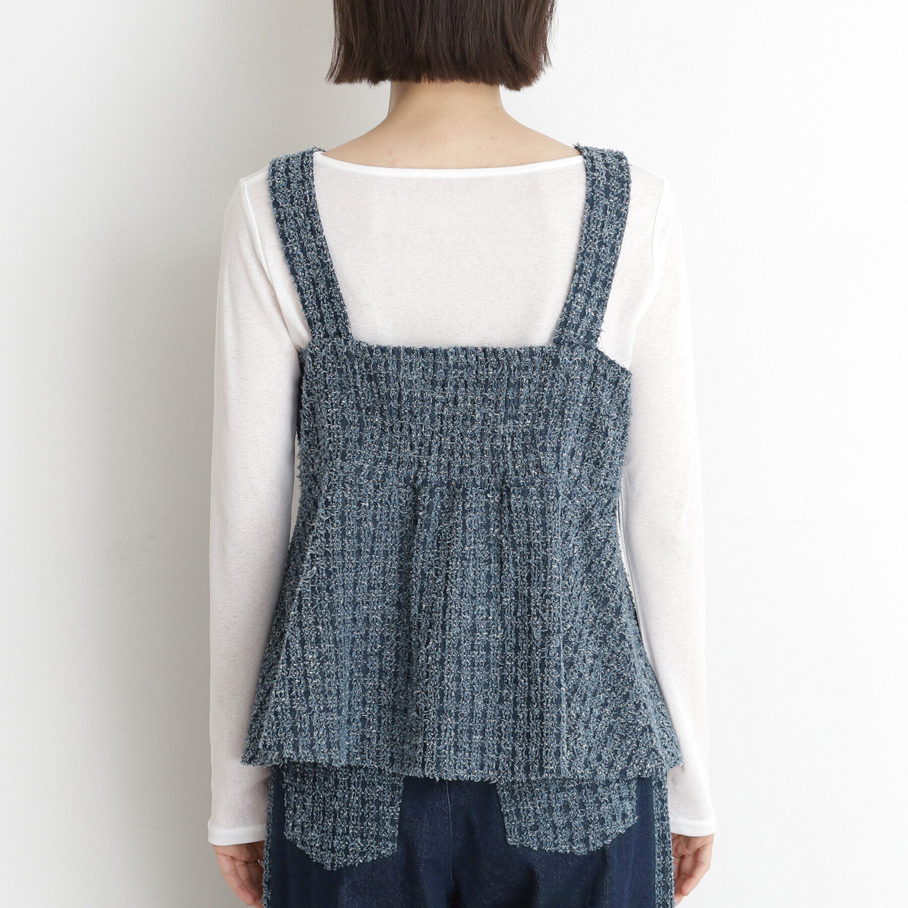 THE SHOP TK「ジャカードデニムビスチェ【洗濯機OK】」|ベスト・ジレ|