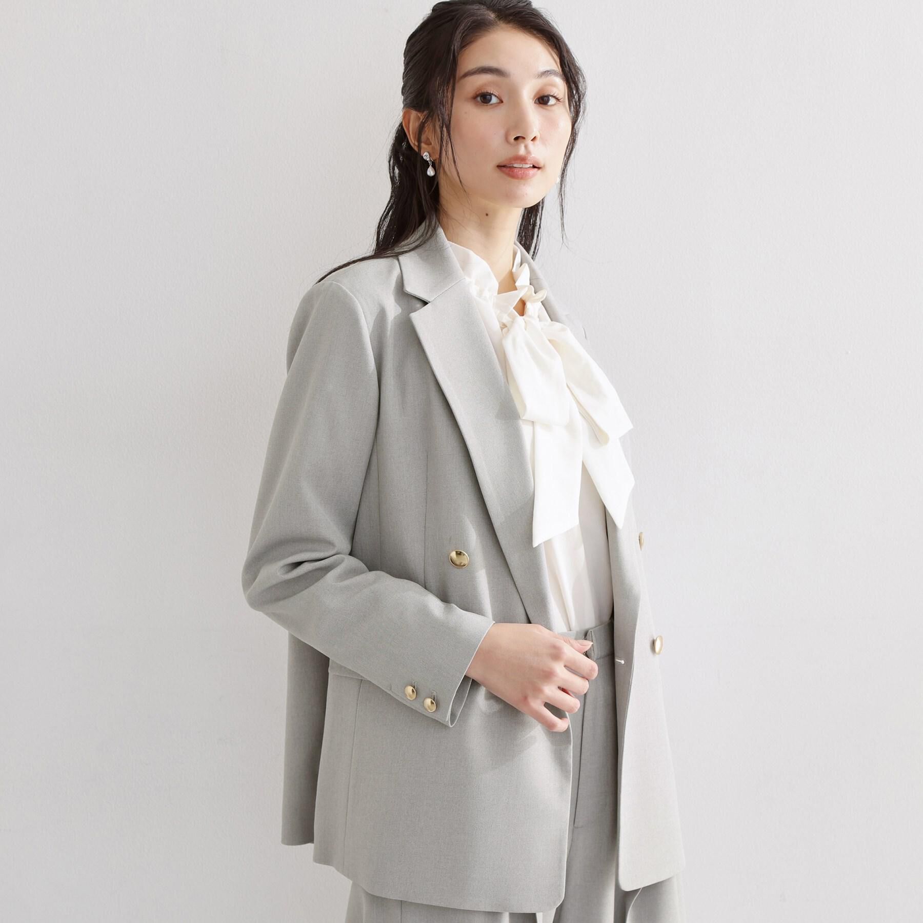 THE SHOP TK「【通勤・セレモニー】CAVIAN 金ボタンダブルブレストジャケット」|テーラードジャケット|