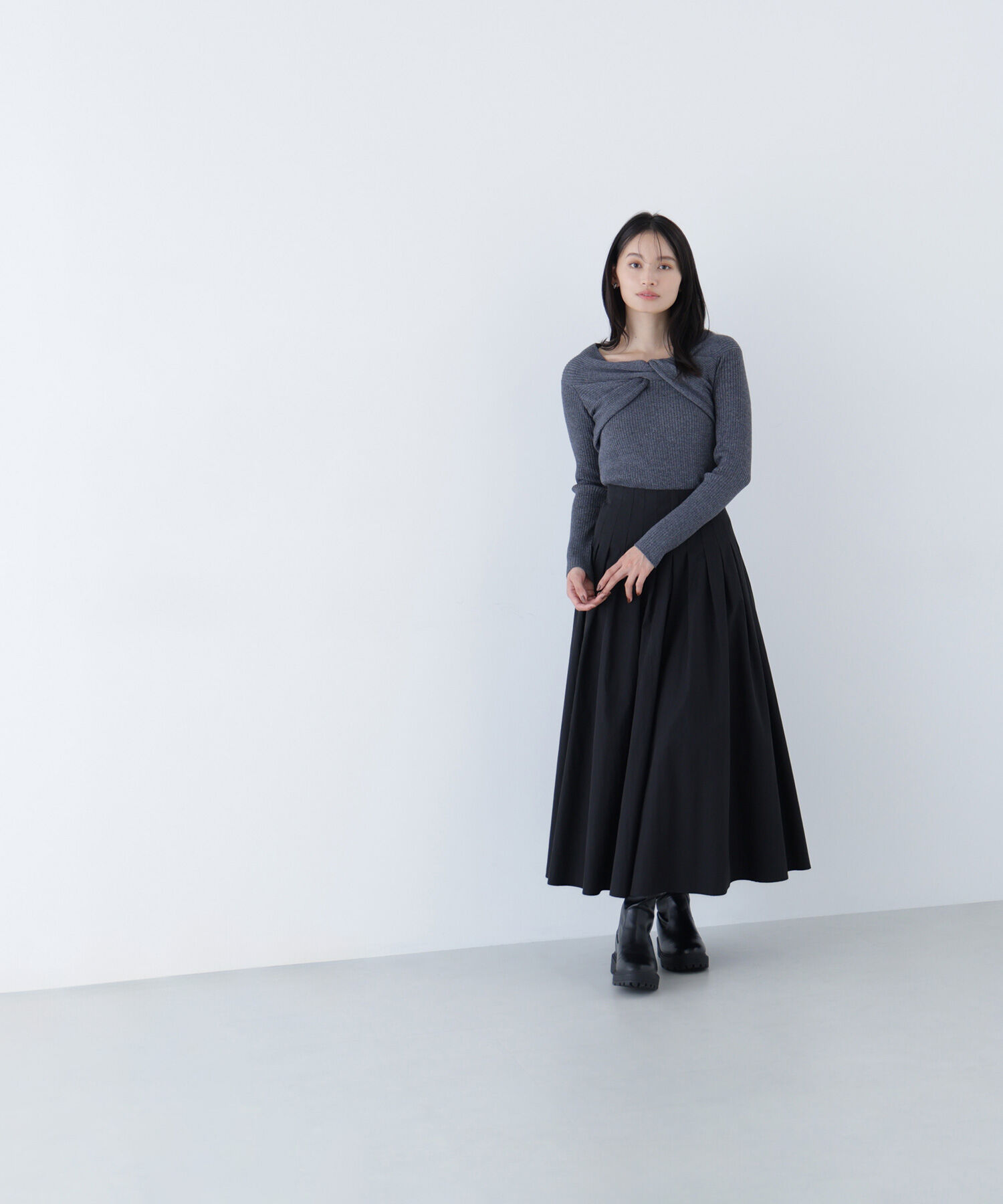  「タフタボリュームスカート」|スカート|