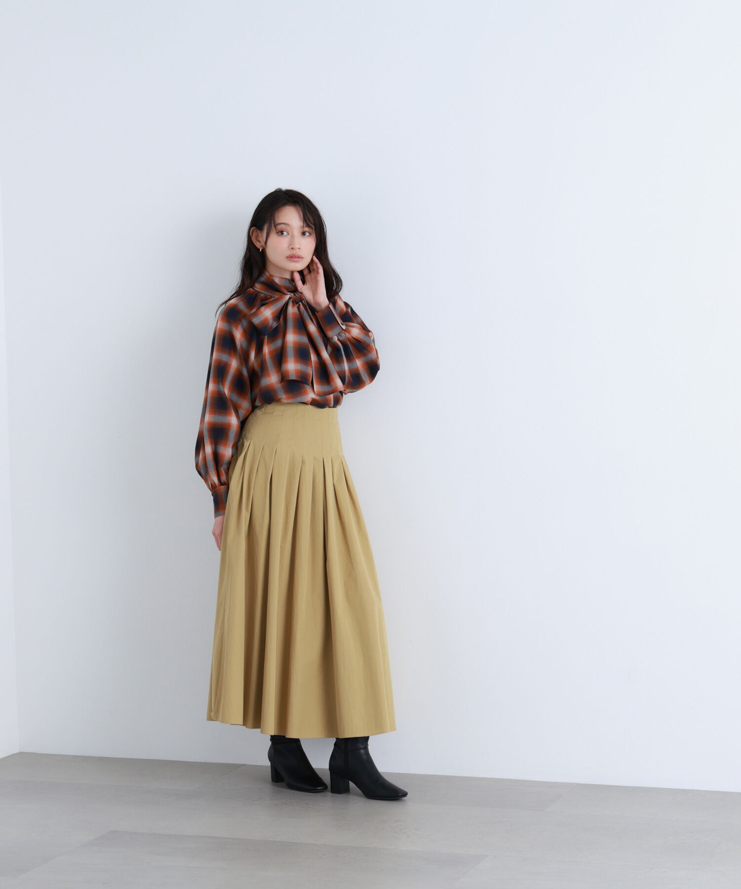  「タフタボリュームスカート」|スカート|