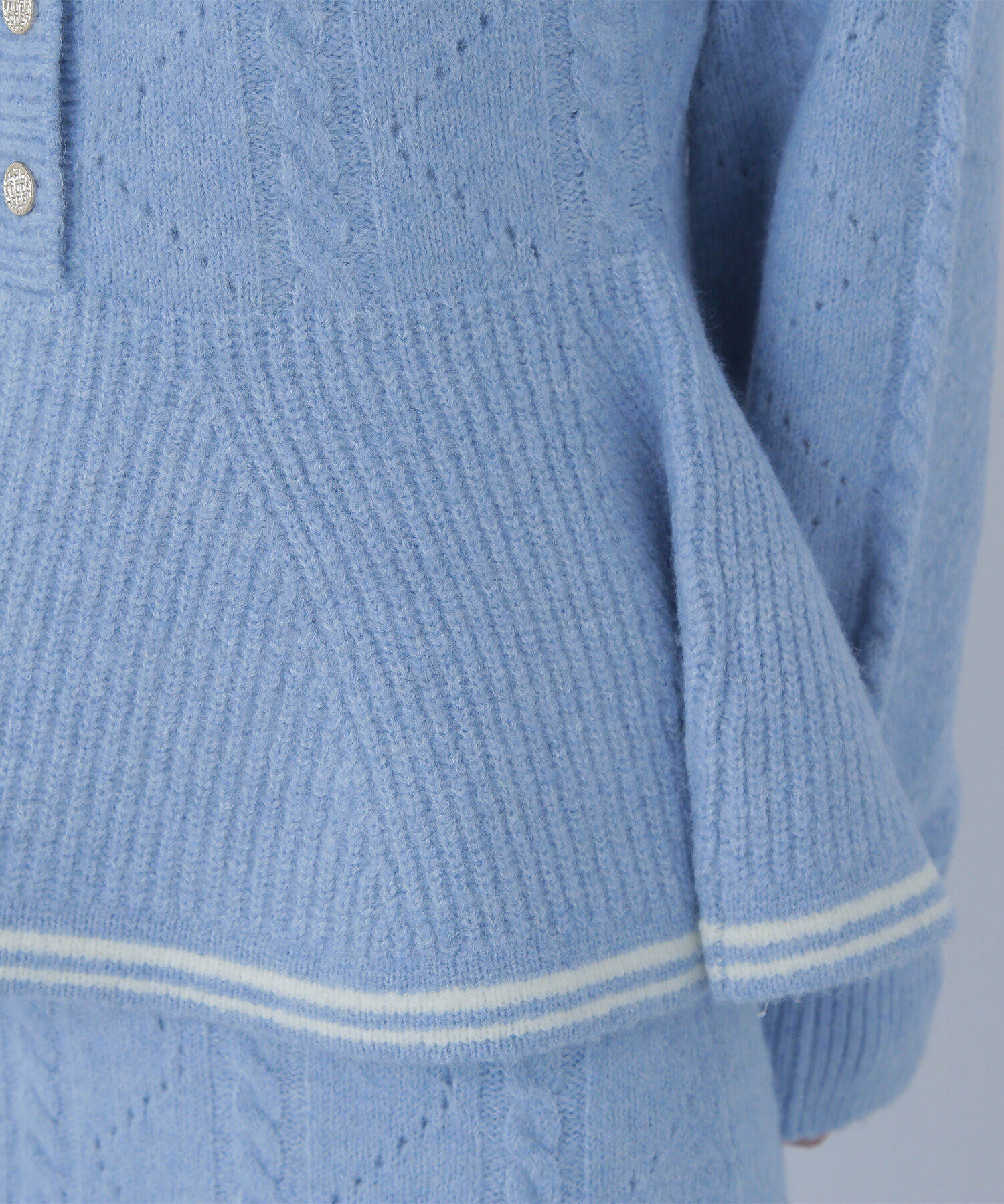  「ペプラムケーブルニットセットアップ」|ワンピース|