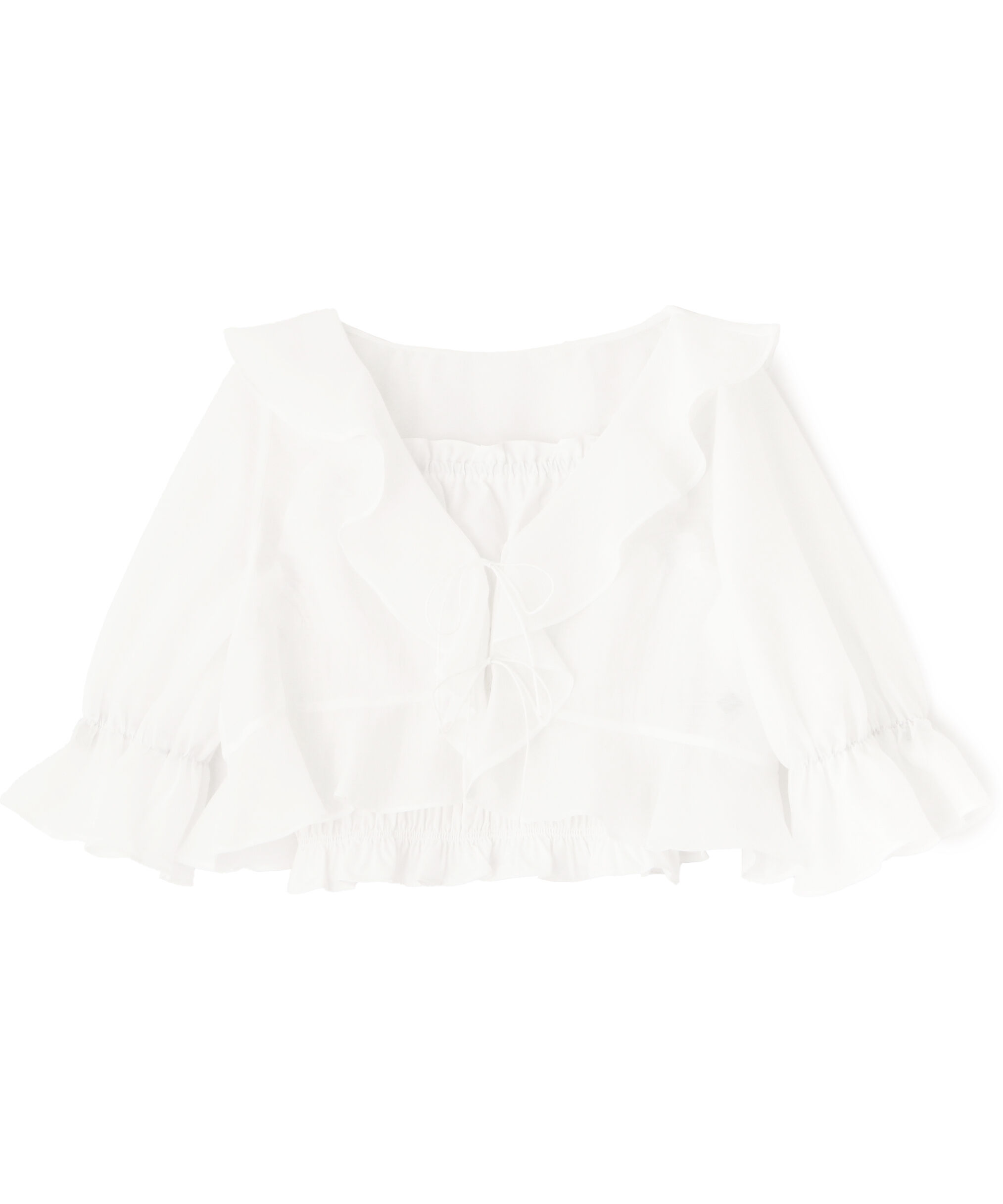  「ラッフルアンサンブルセットアップブラウス」|シャツ・ブラウス|