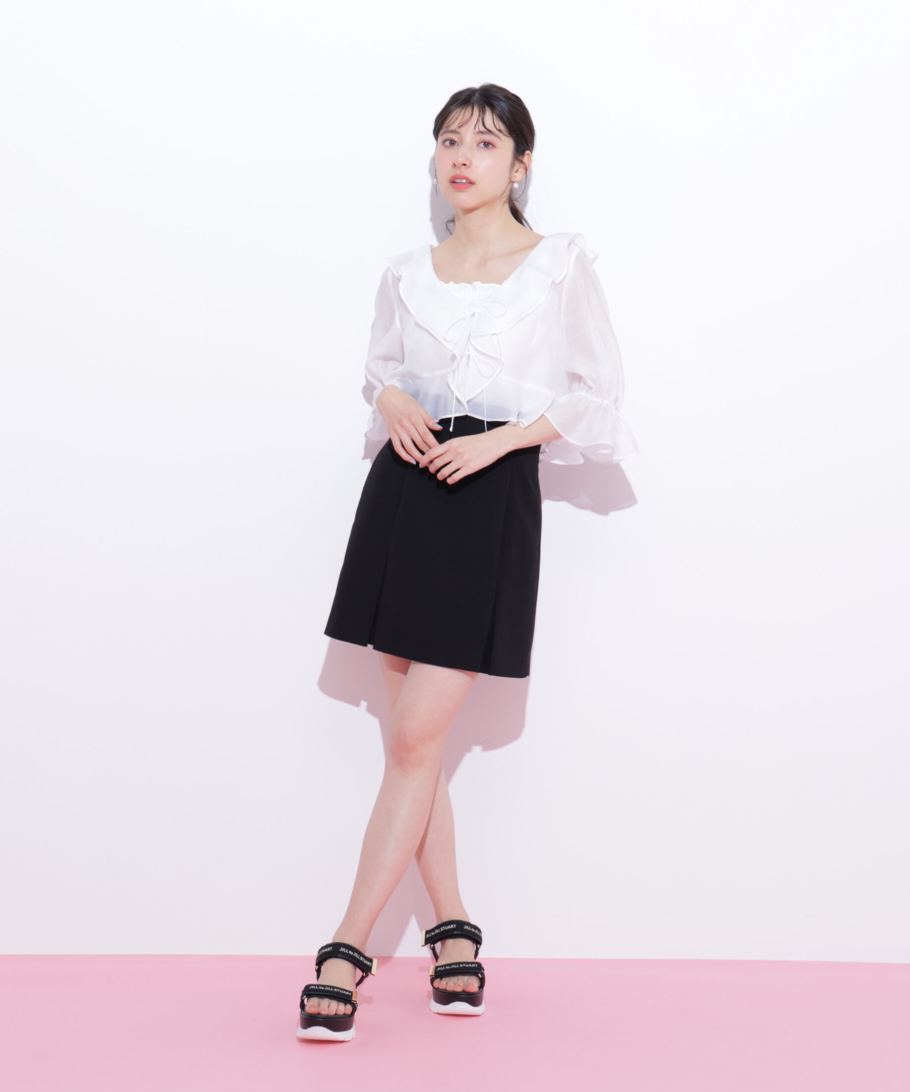  「ラッフルアンサンブルセットアップブラウス」|シャツ・ブラウス|