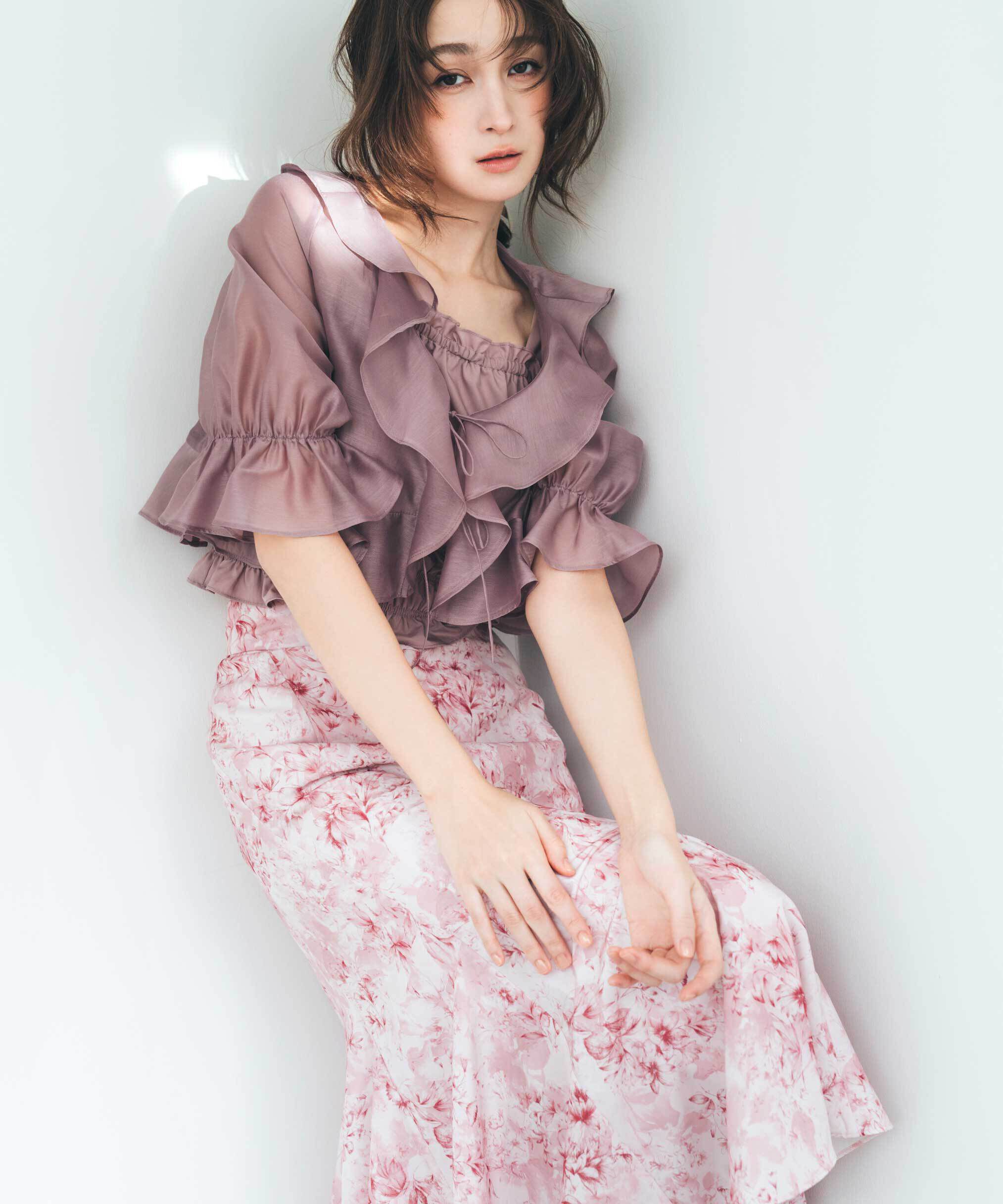  「ラッフルアンサンブルセットアップブラウス」|シャツ・ブラウス|