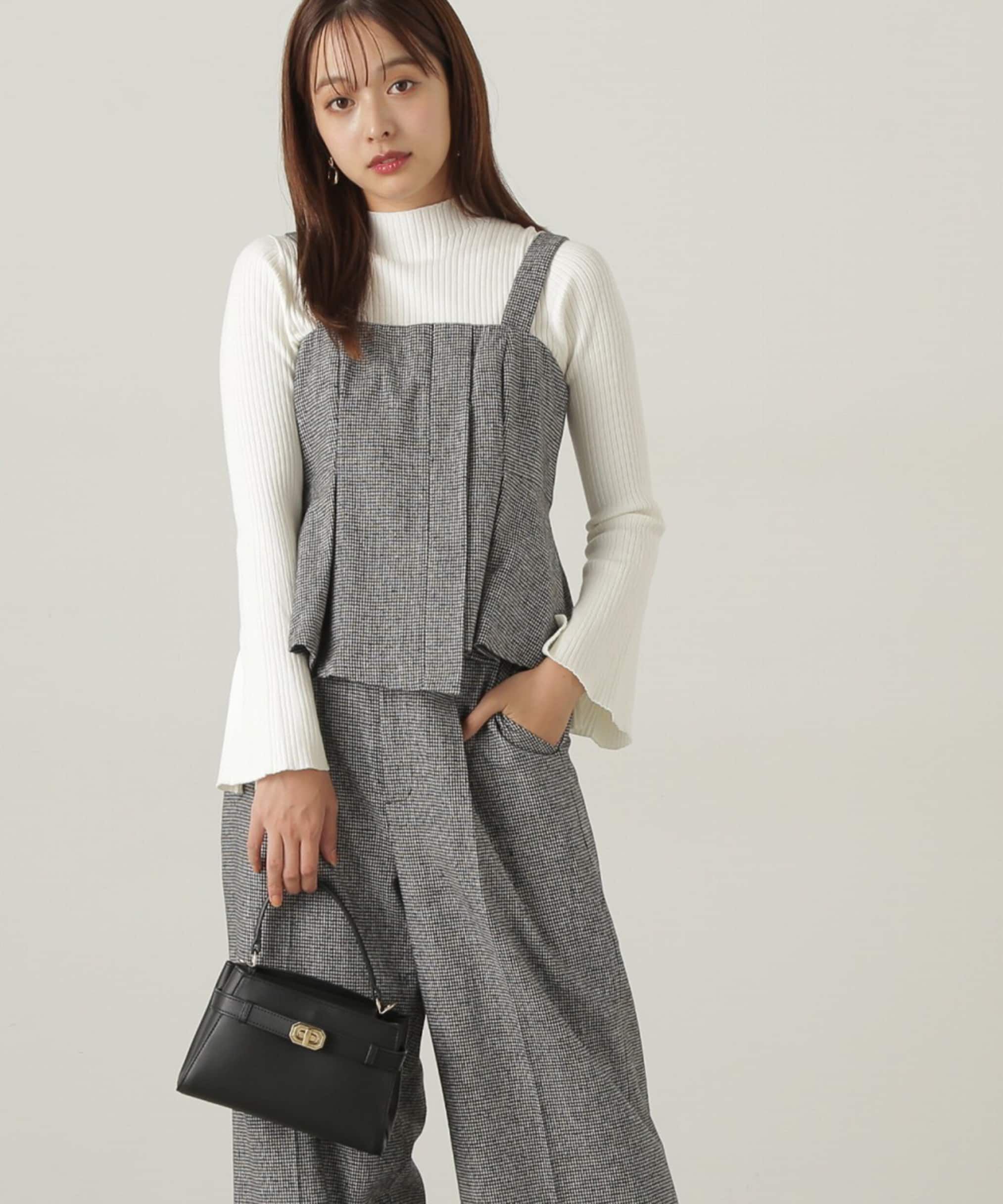 PROPORTION BODY DRESSING「パールボタンモックネックリブニット　24AW」|ニット・セーター|