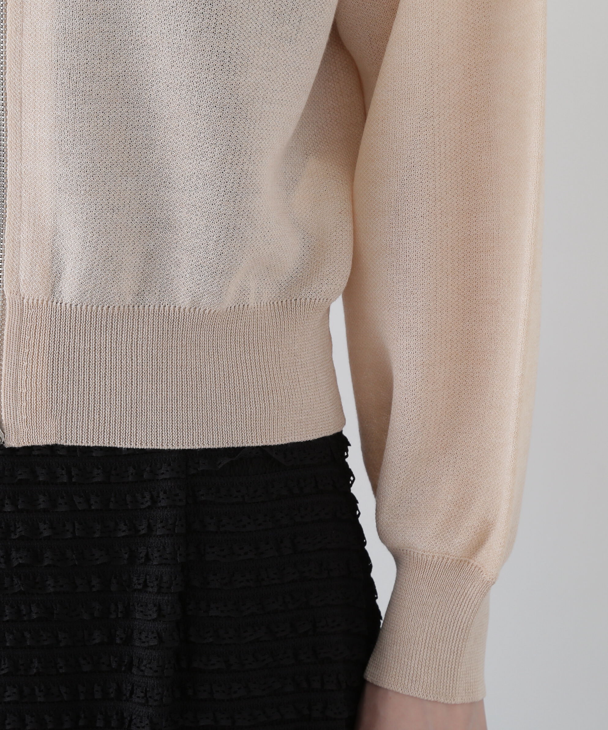 PROPORTION BODY DRESSING「シアーニットブルゾン」|ブルゾン・スタジャン|