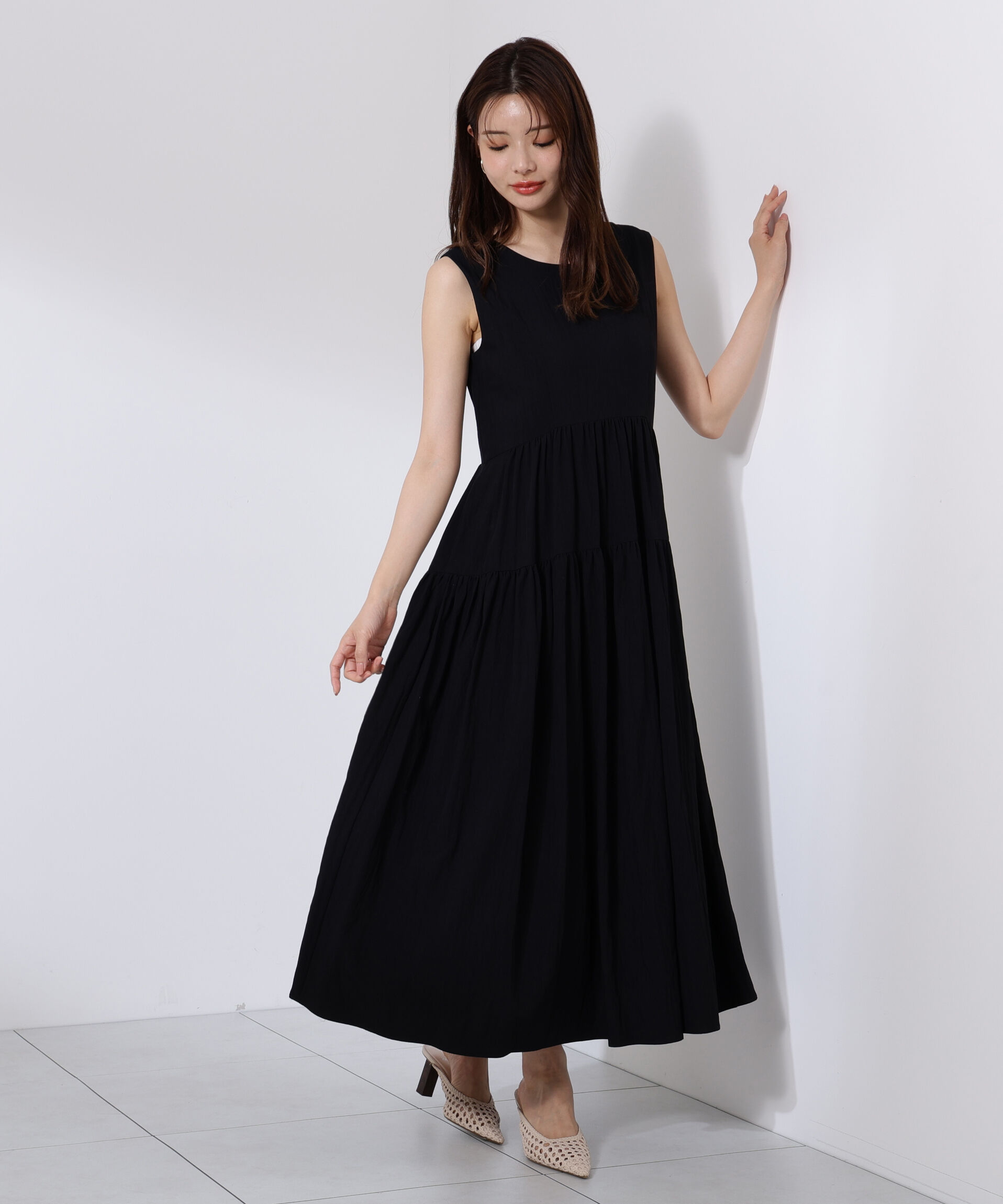 PROPORTION BODY DRESSING「バックリボンティアードワンピース」|ワンピース|ブラック