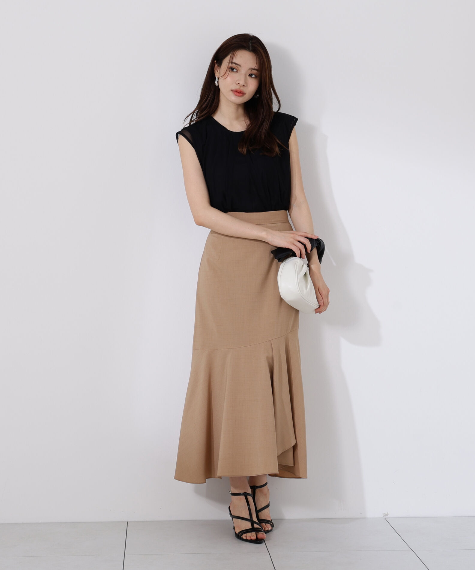 PROPORTION BODY DRESSING「タック入りチュールトップス」|Tシャツ・カットソー|