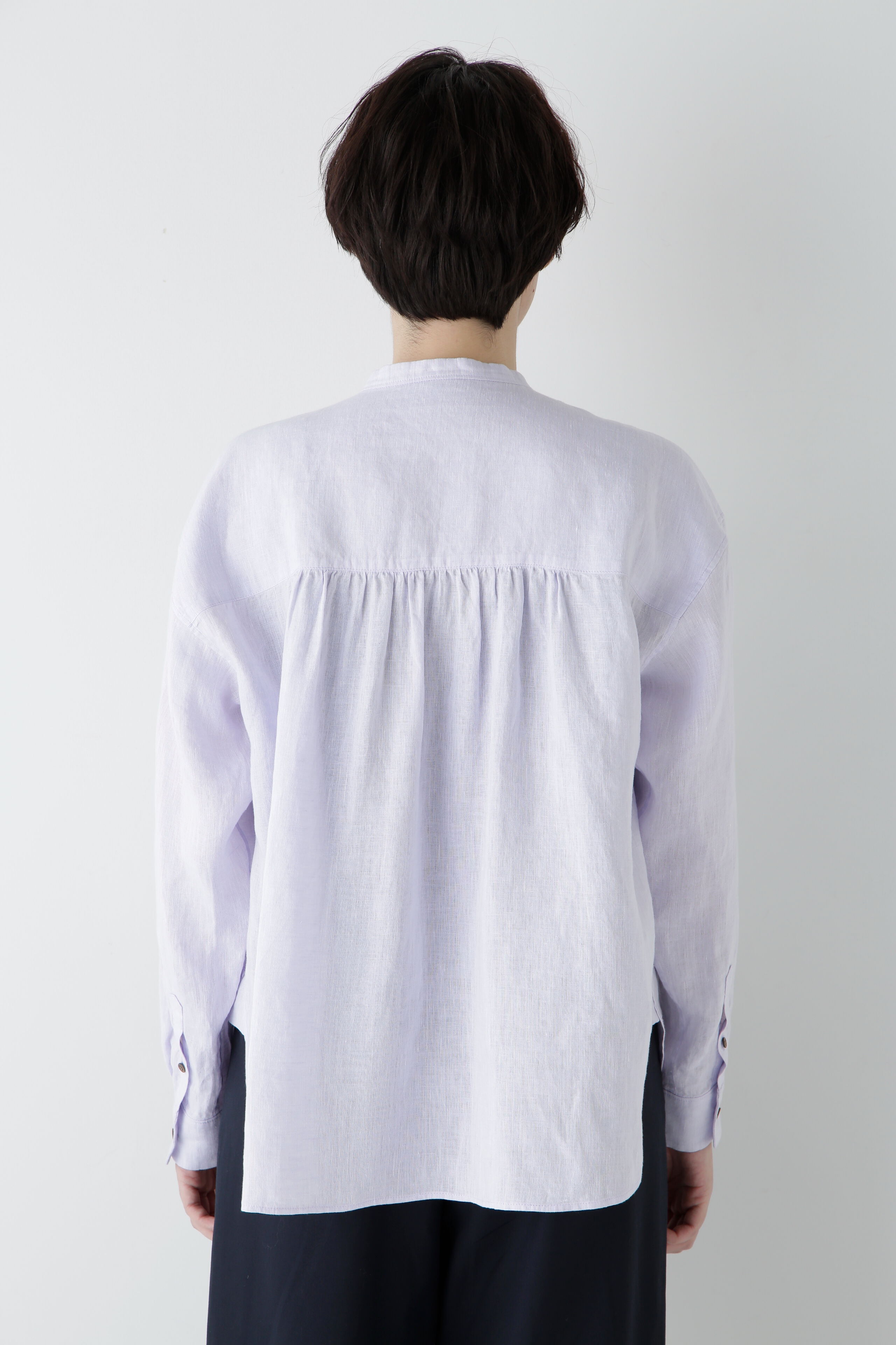  「◆ハードマンリネンバンドカラーシャツブラウス」|シャツ・ブラウス|