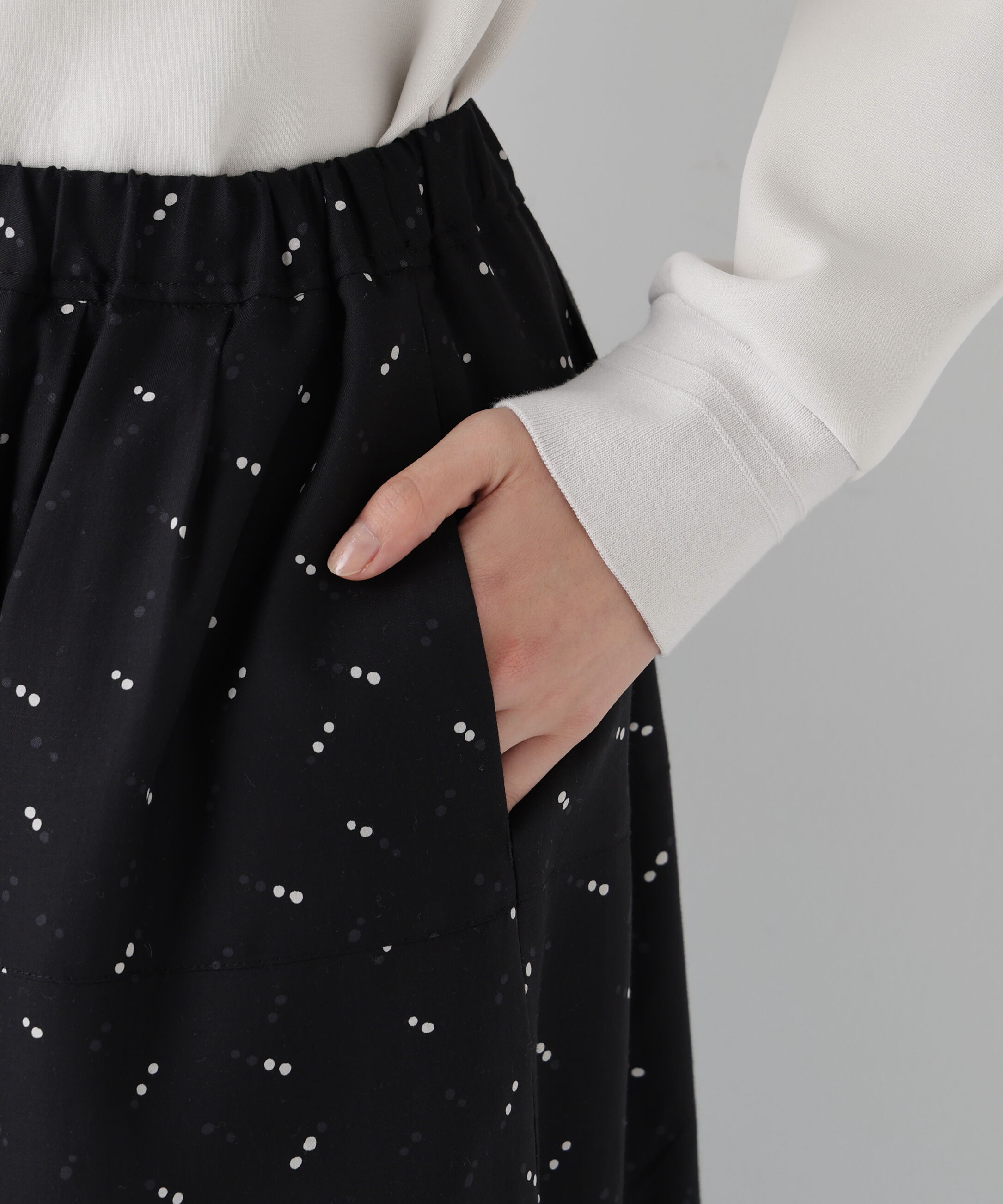  「◆変形ドットタックギャザーＳＫ」|スカート|