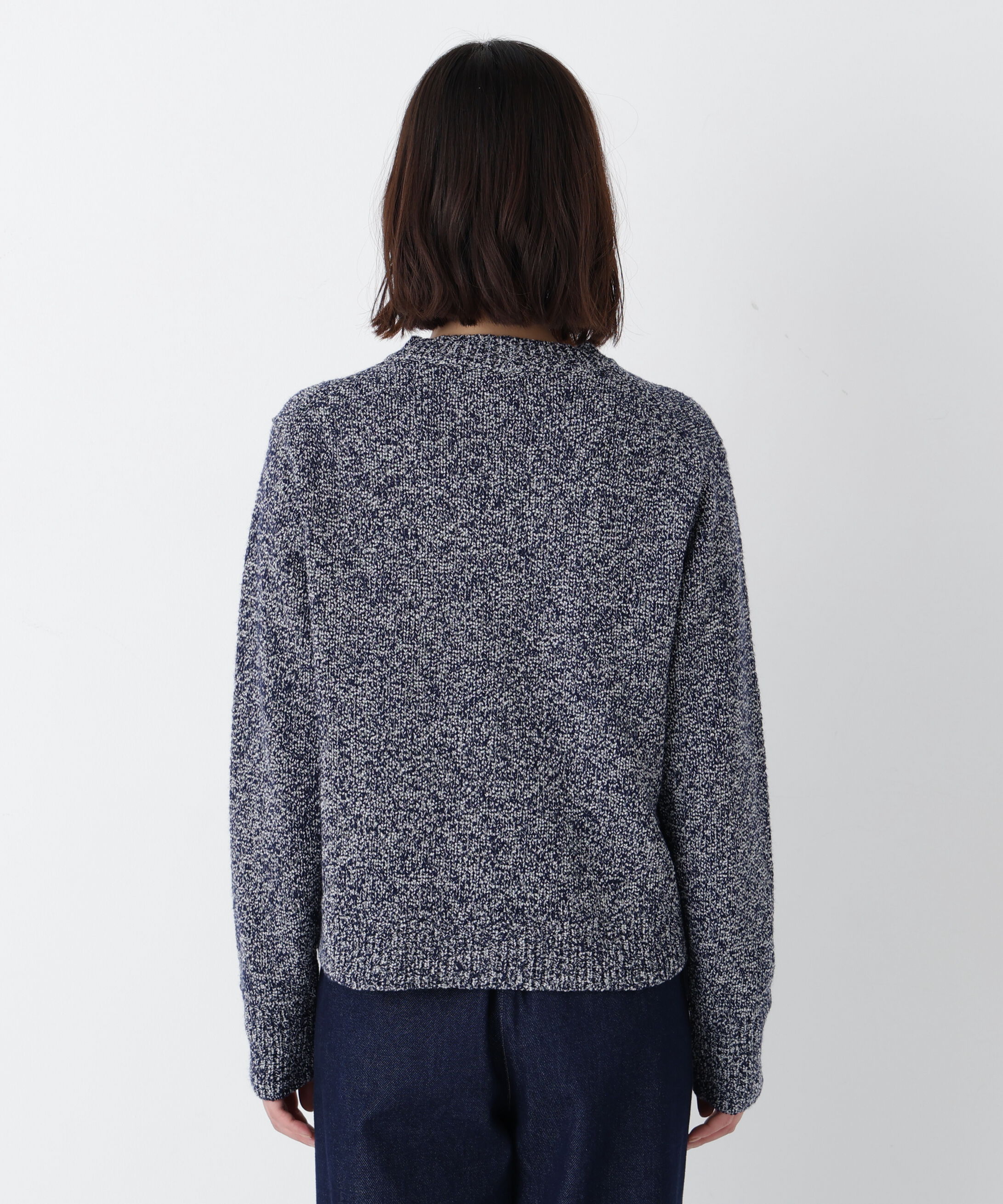  「◆ＭＩＸヤーンクルーネックカーディガン」|ニット・セーター|