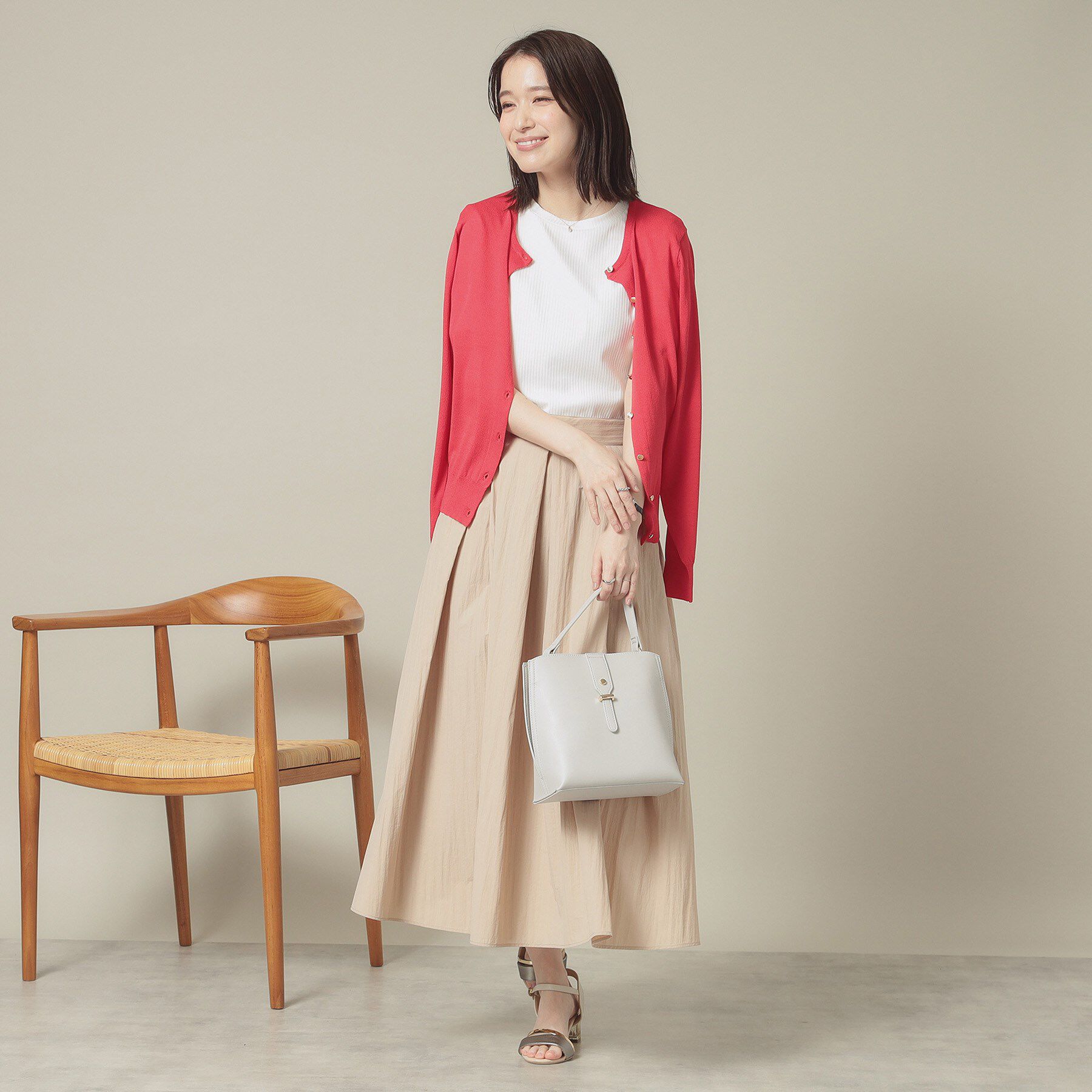 ITS&rsquo;DEMO「【UVカット／アンチピリング／手洗い可】クルーニットカーディガン」|カーディガン|