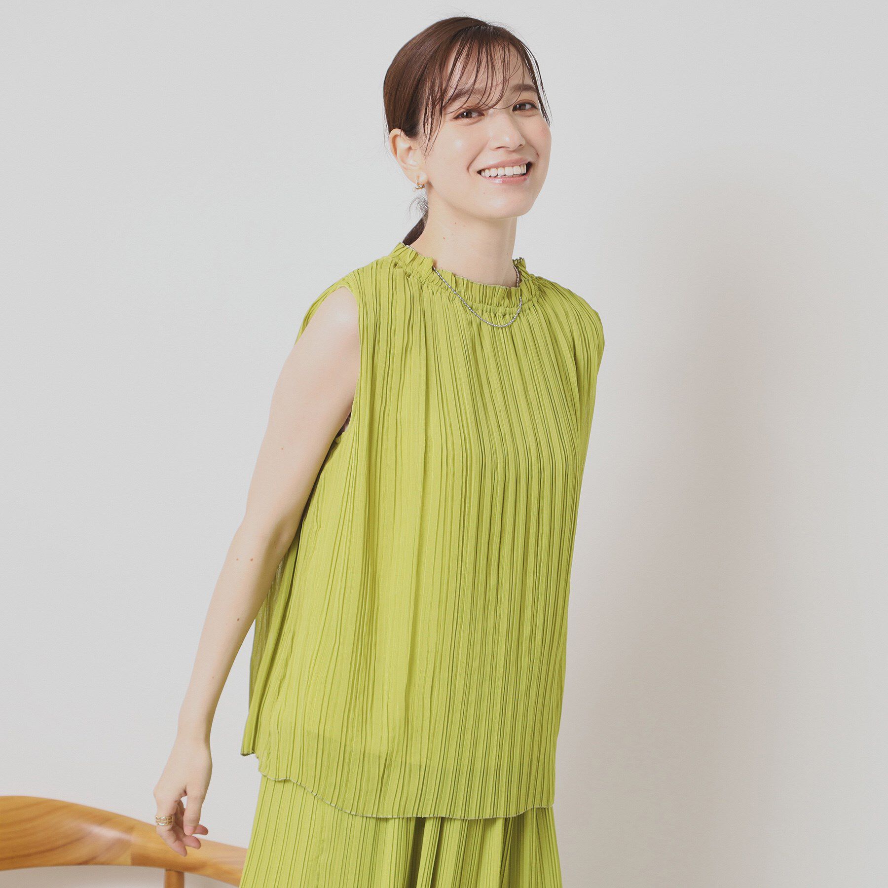 ITS&rsquo;DEMO「【手洗い可】楊柳プリーツブラウス」|シャツ・ブラウス|