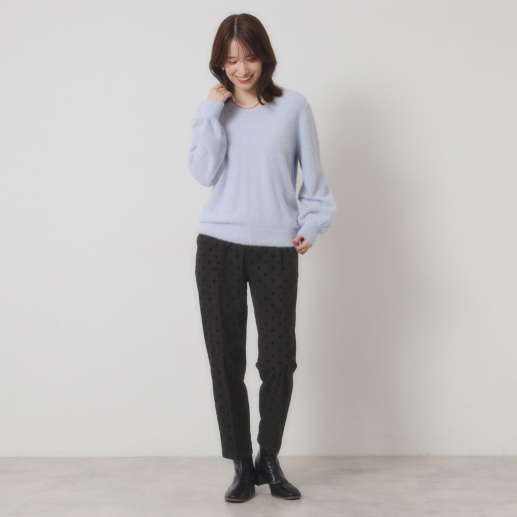 ITS&rsquo;DEMO「【手洗い可／ウエストゴム】フロッキードットパンツ」|その他|