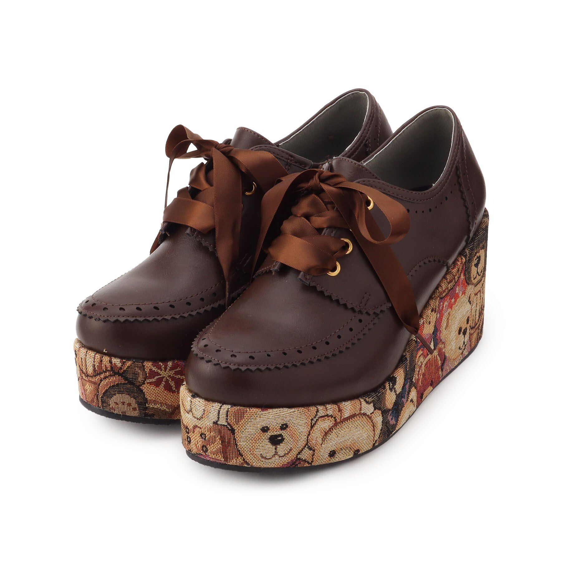 csT&P「厚底サテンリボン付きシューズ」|パンプス|その他柄(999)