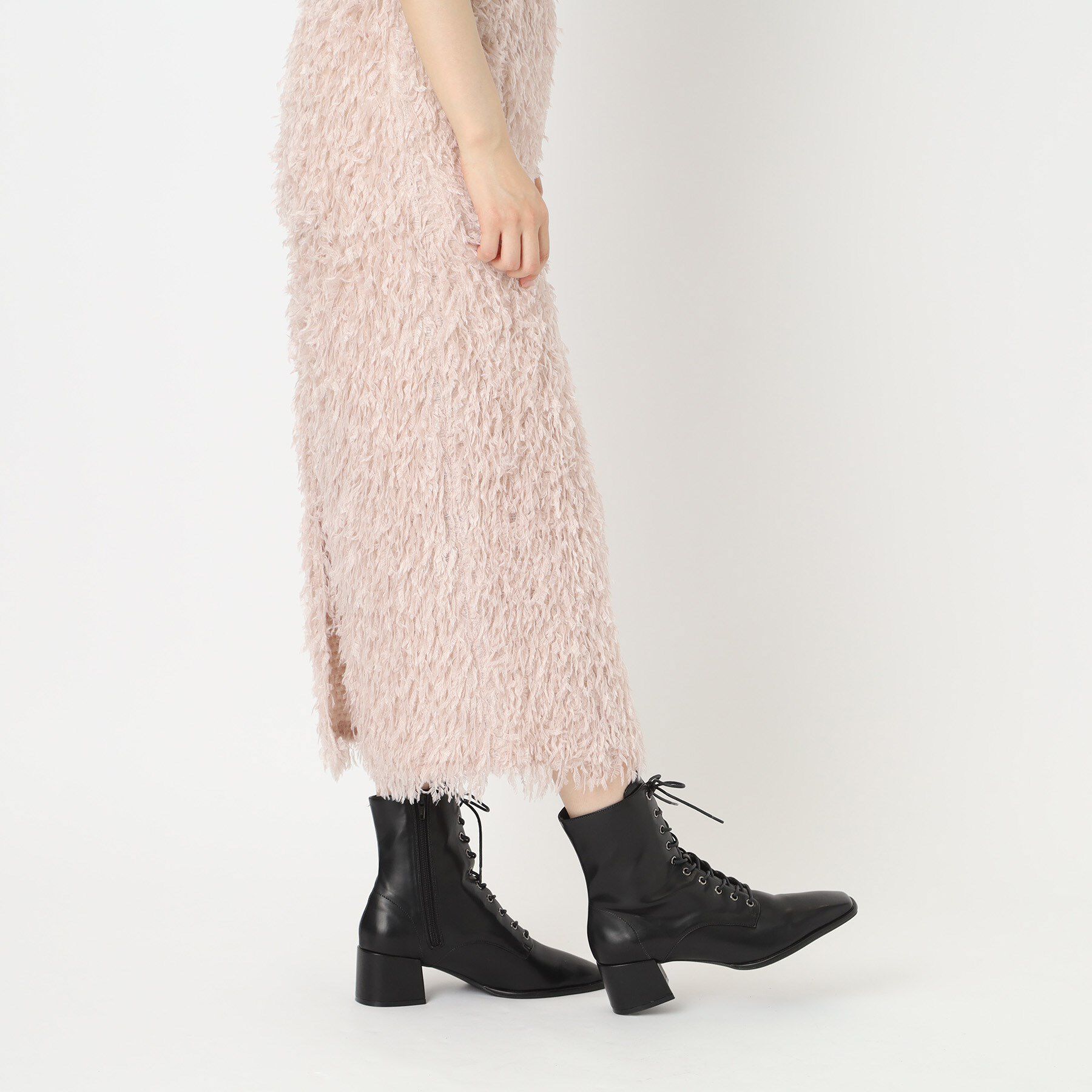 ESPERANZA「レースアップミドルヒールブーツ」|ショートブーツ|