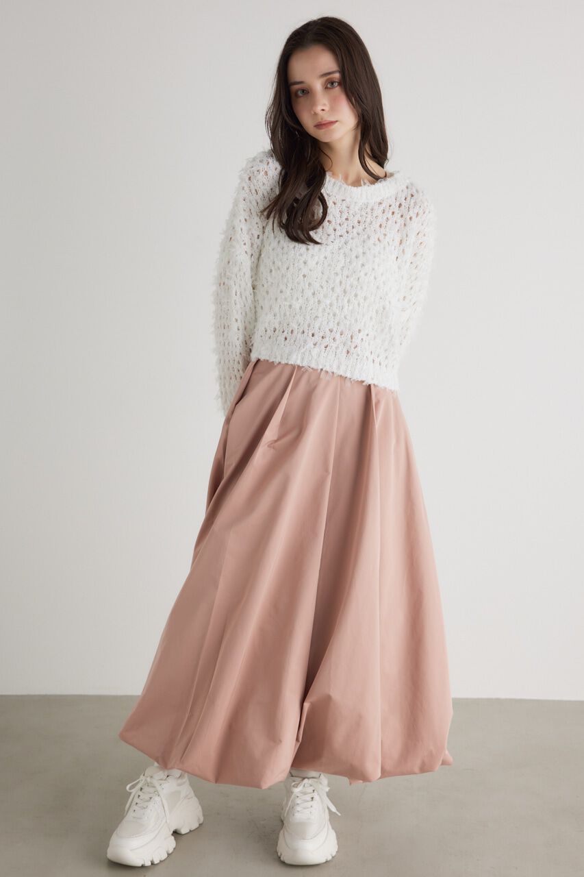 rienda「ラメシャギーメッシュKnit TOP」|ニット・セーター|