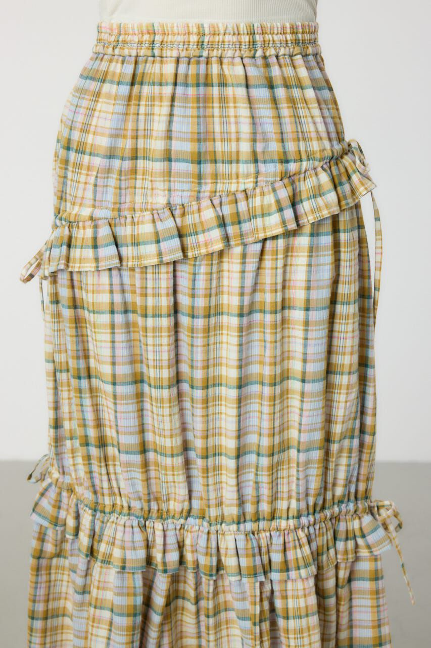 RODEO CROWNS「サマーチェックフリルティアードスカート」|スカート|