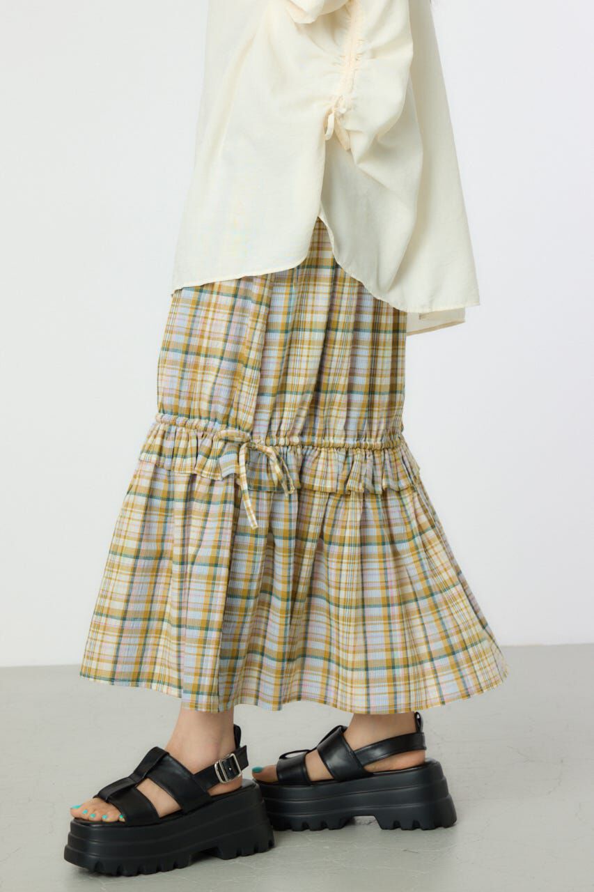 RODEO CROWNS「サマーチェックフリルティアードスカート」|スカート|