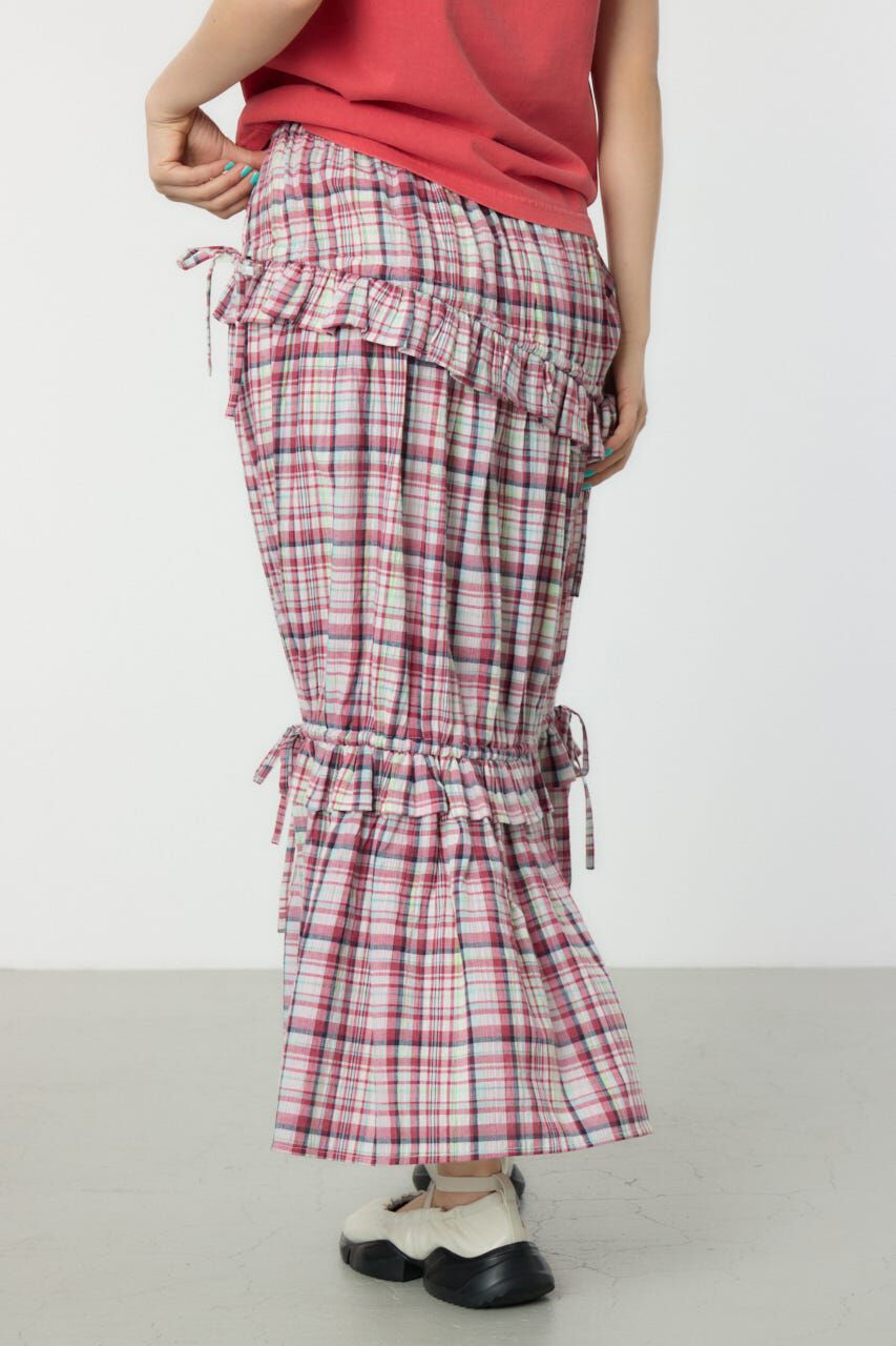 RODEO CROWNS「サマーチェックフリルティアードスカート」|スカート|