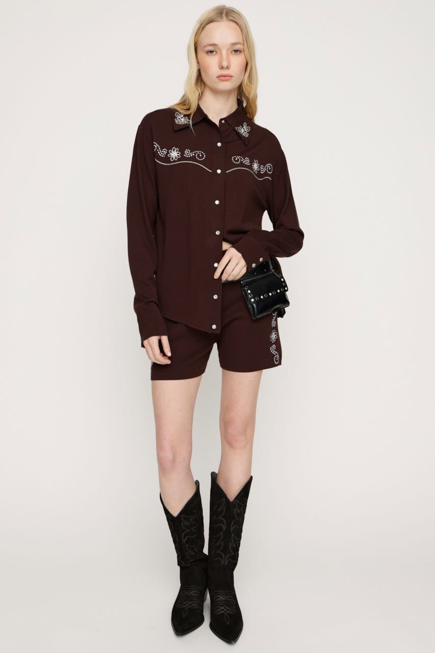 SLY「WESTERN STUDS KNIT ショートパンツ」|その他|