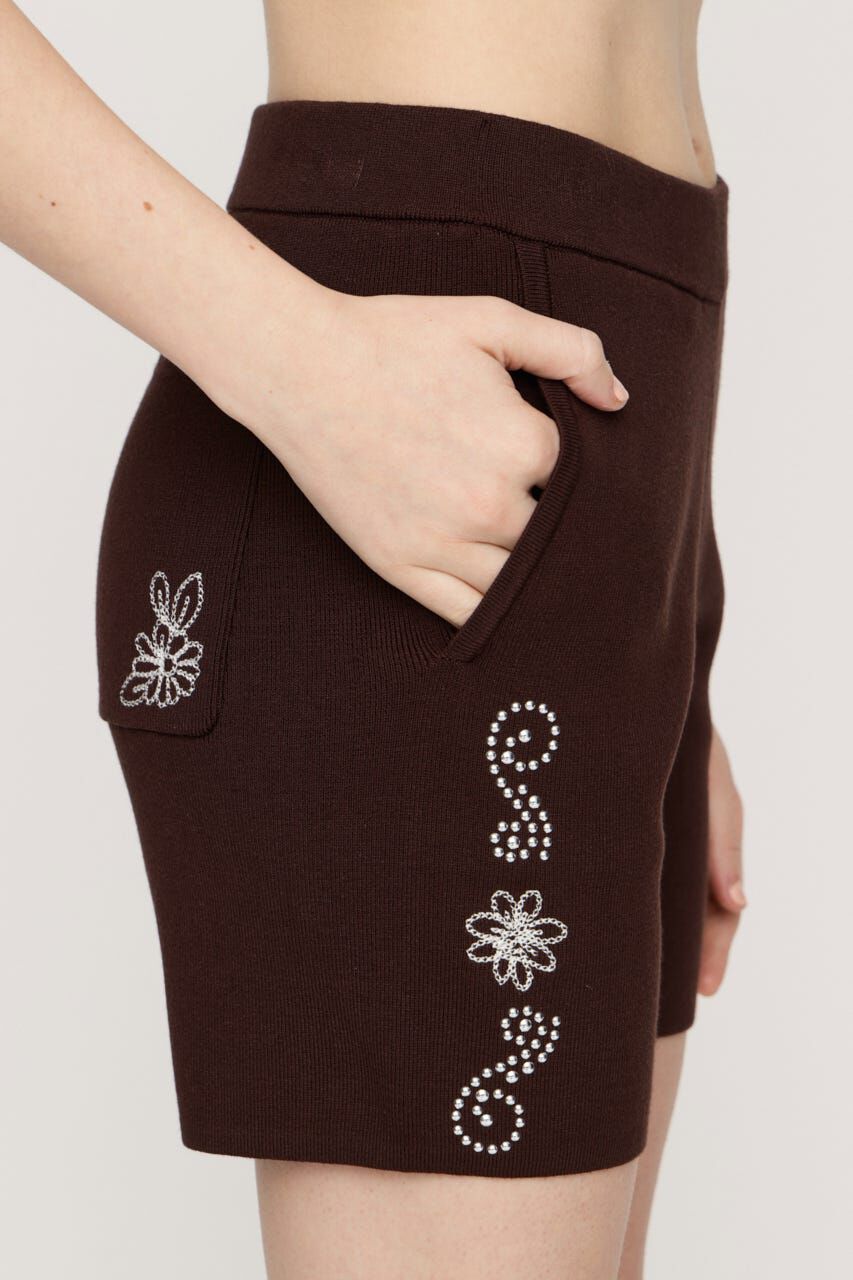 SLY「WESTERN STUDS KNIT ショートパンツ」|その他|
